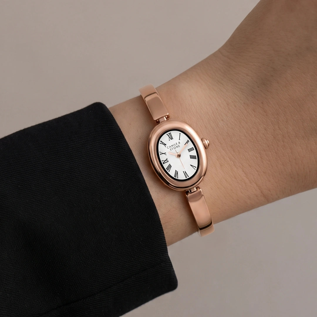 Audrey Oval Watch | Rose Gold
