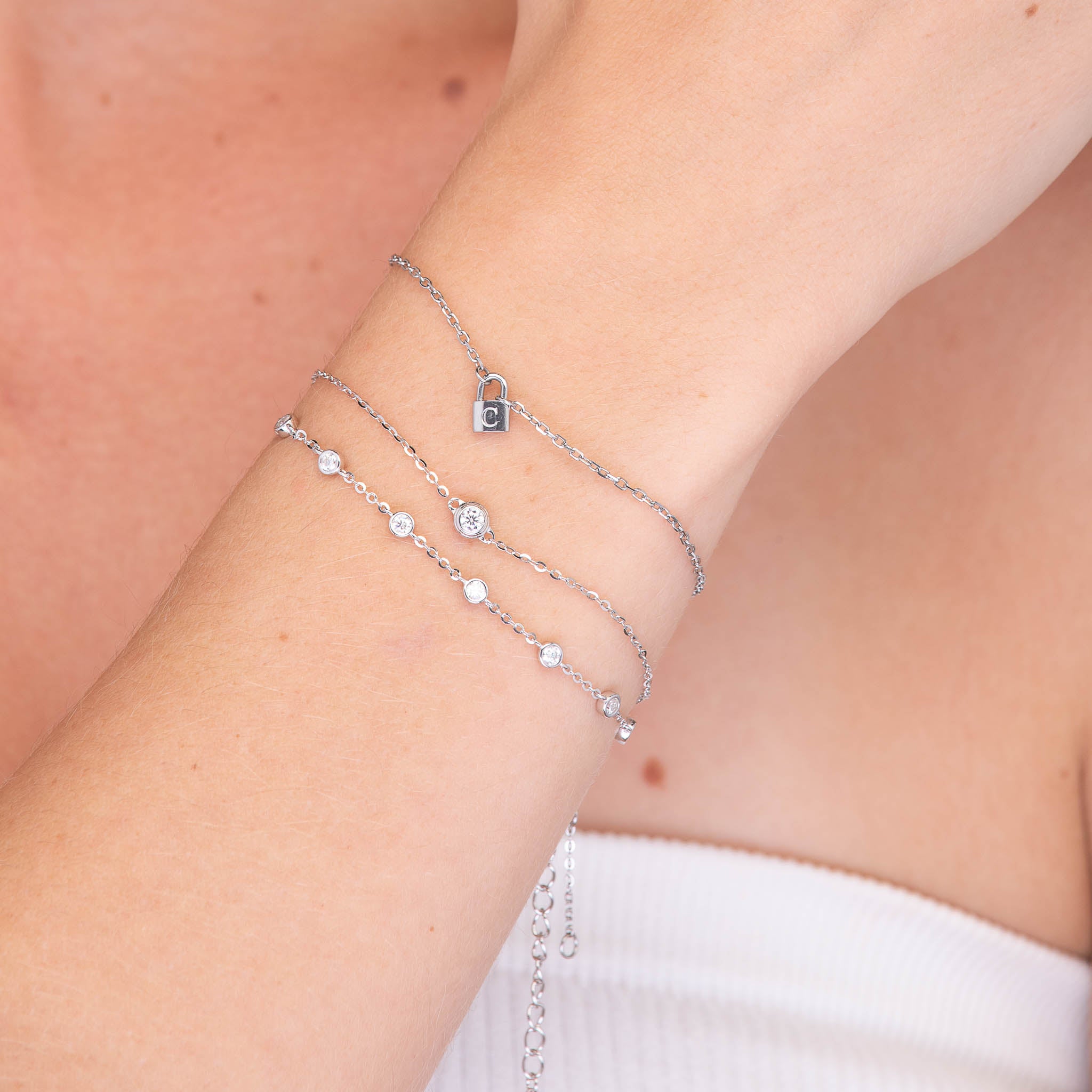 Satellite Moissanite Chain Bracelet