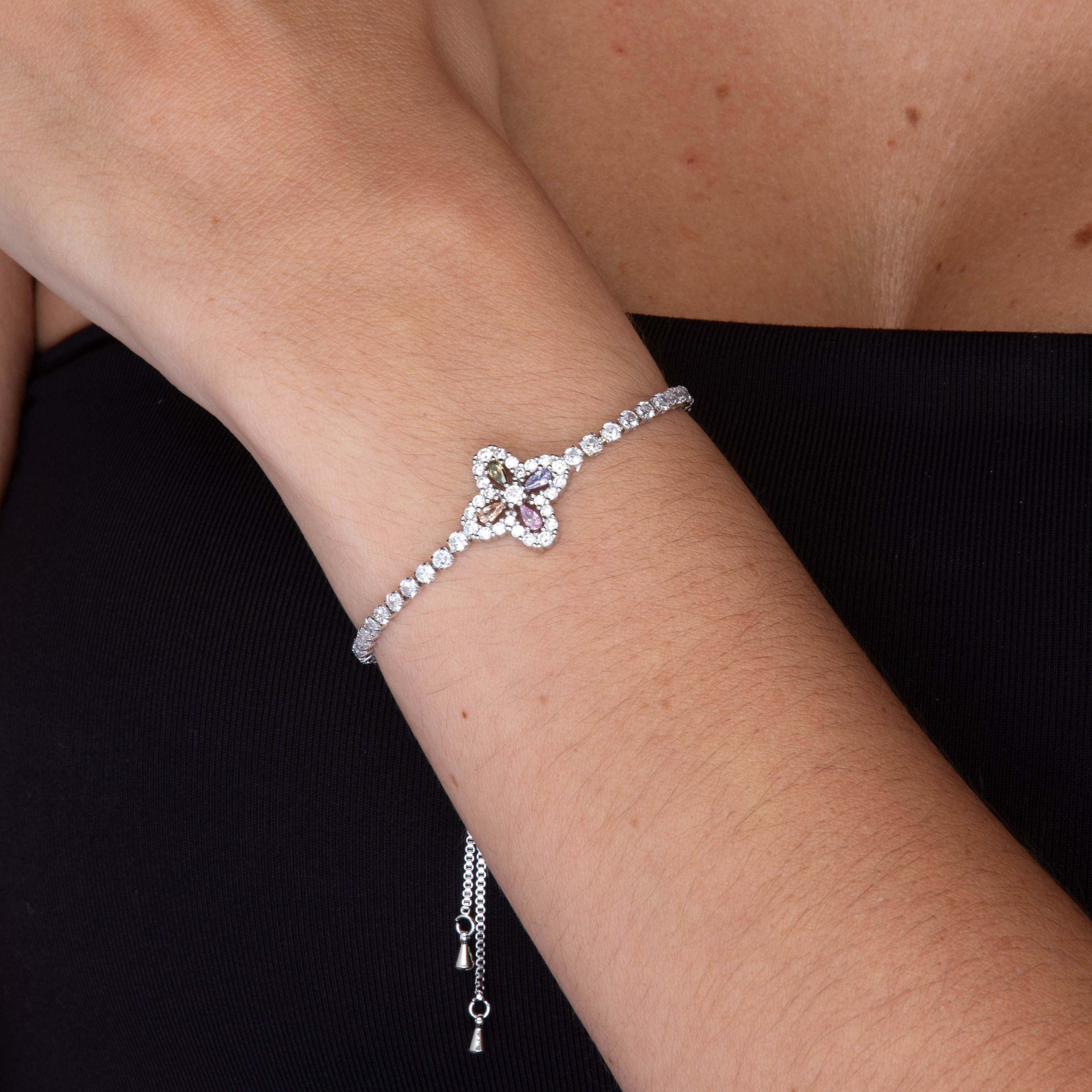 Clover Tennis Chain Bracelet