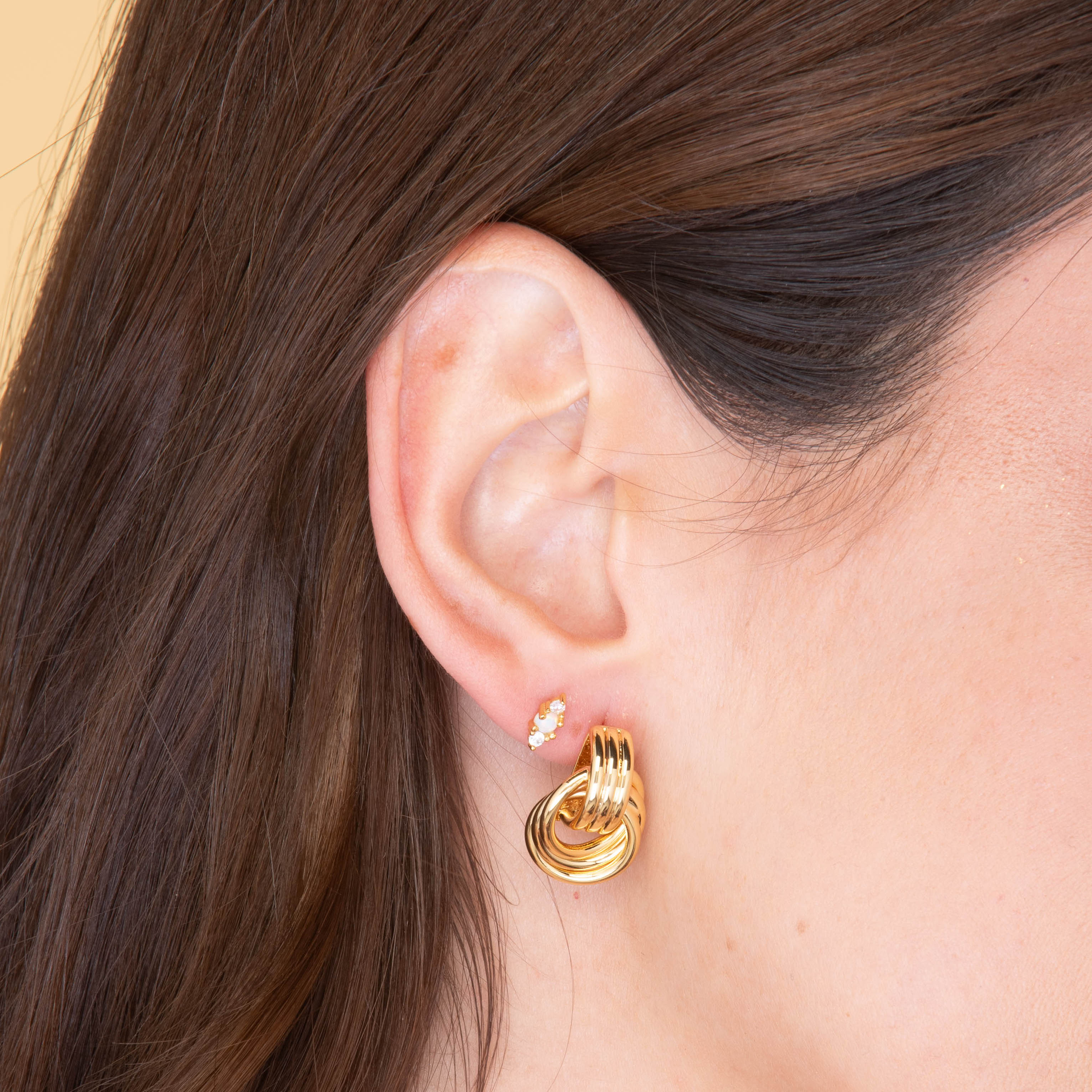 Nadia Small Loop Statement Earrings