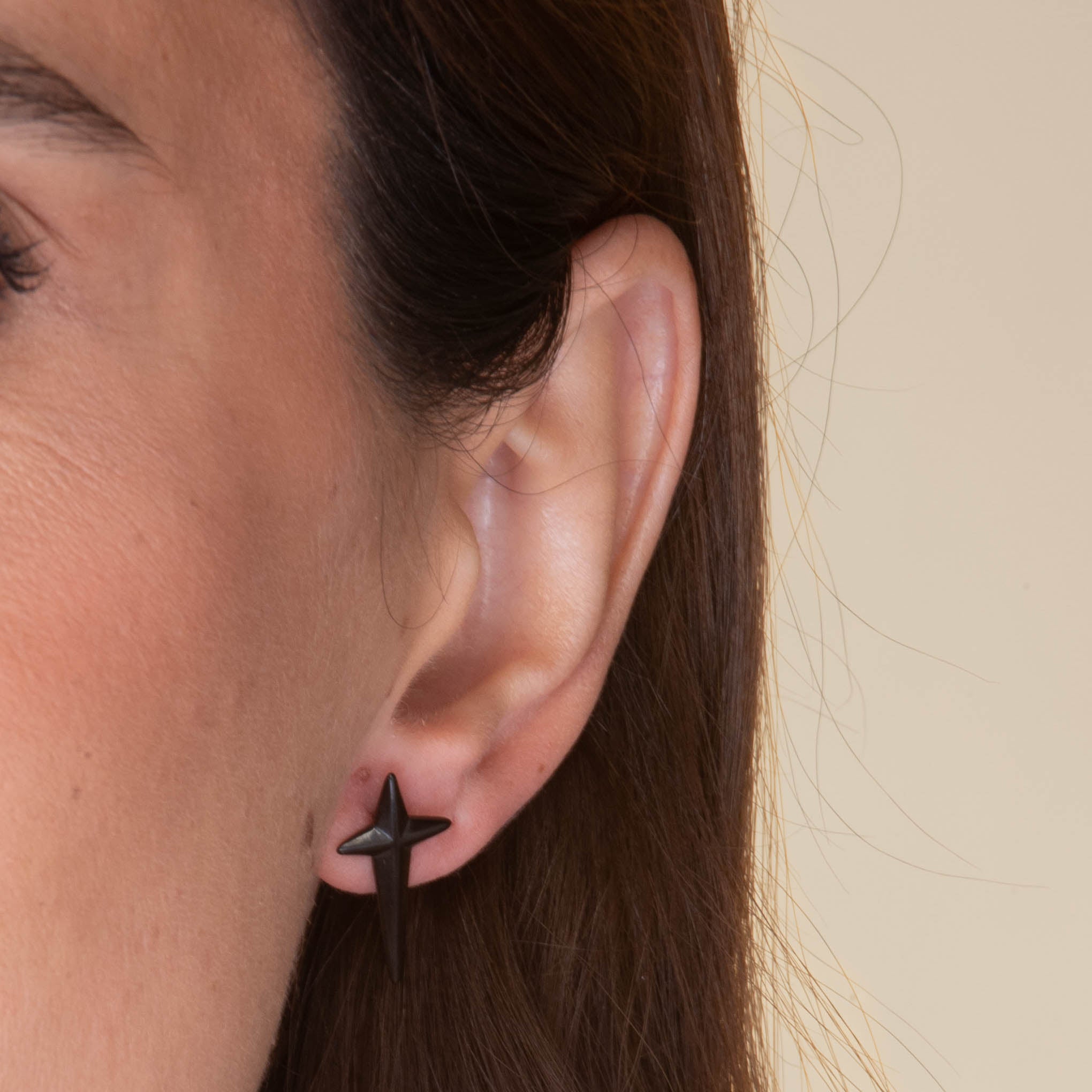 Unisex Long Cross Stud Earrings