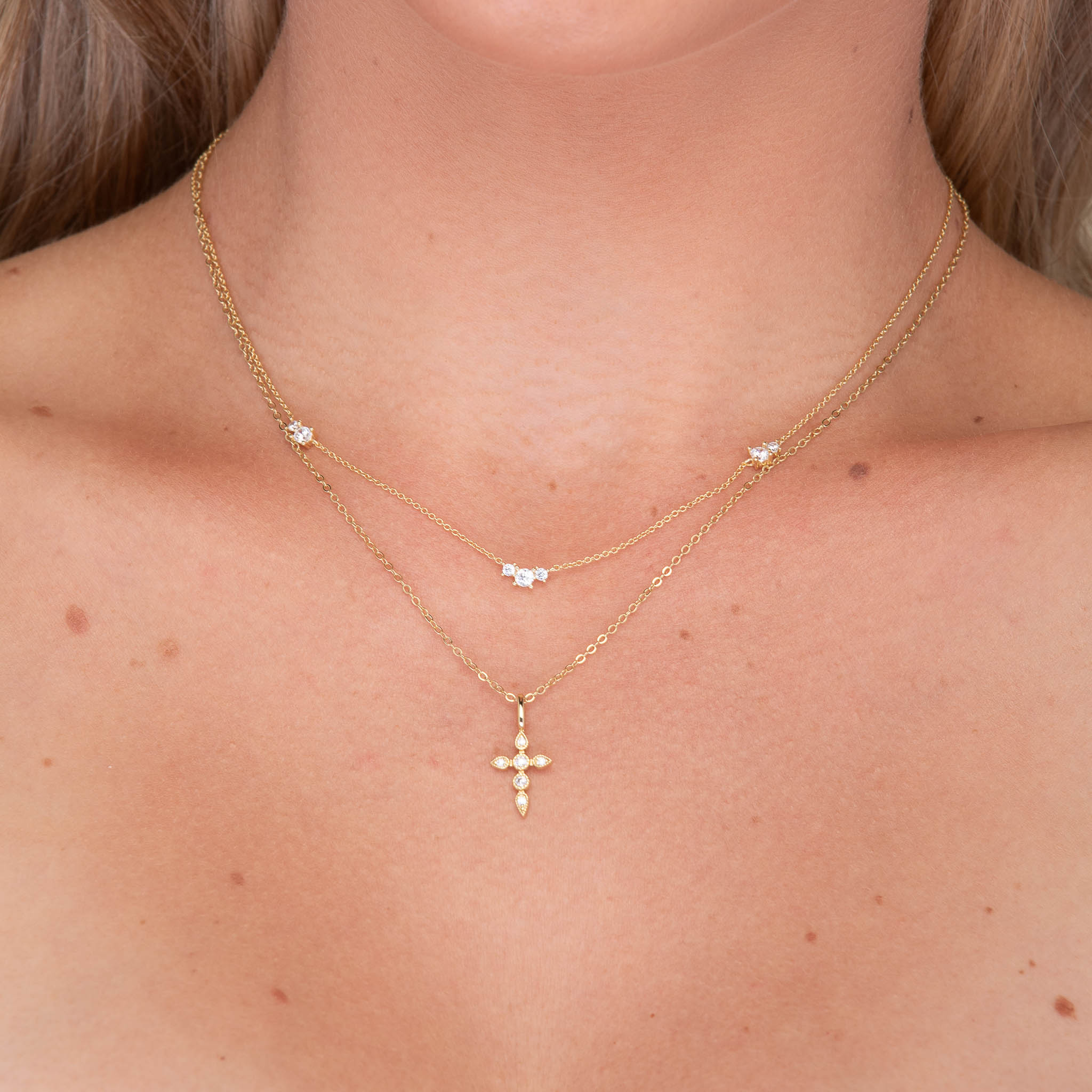 Cross Pendant Moissanite Necklace