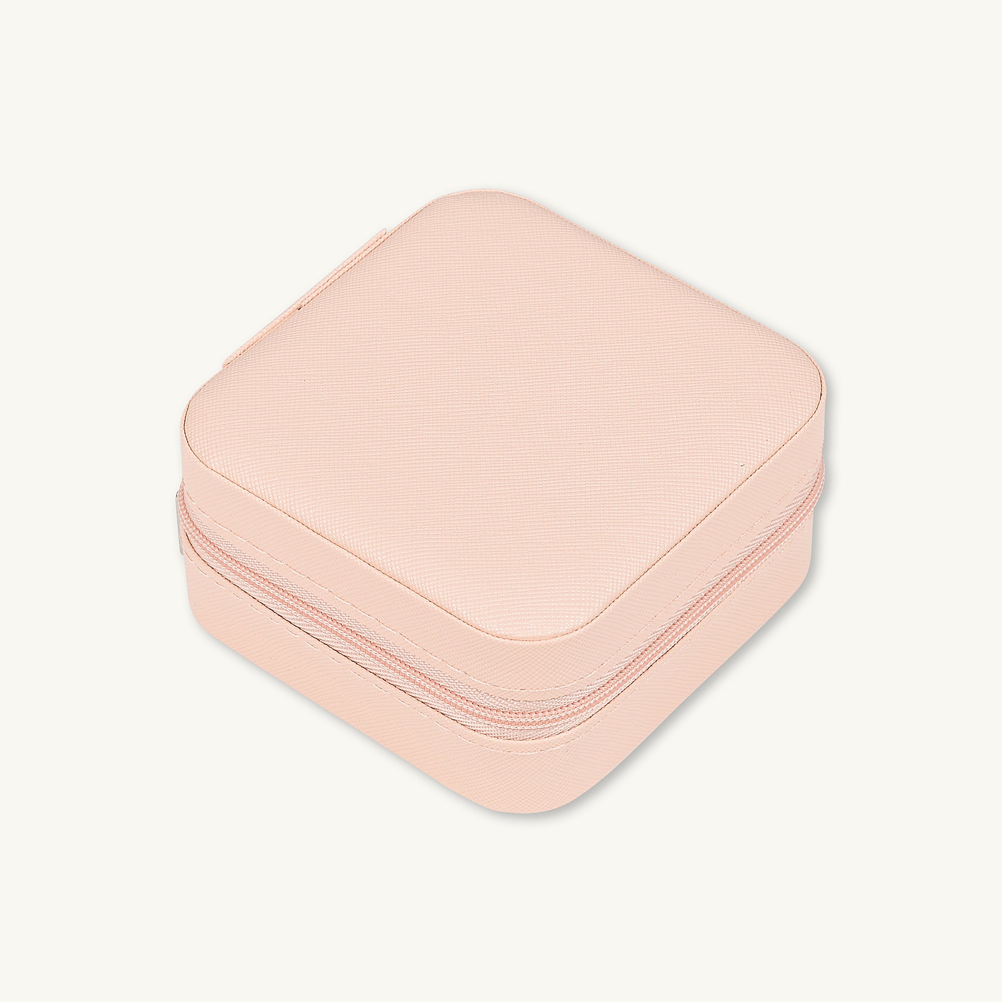 Pink Leather Jewellery Travel Case Box