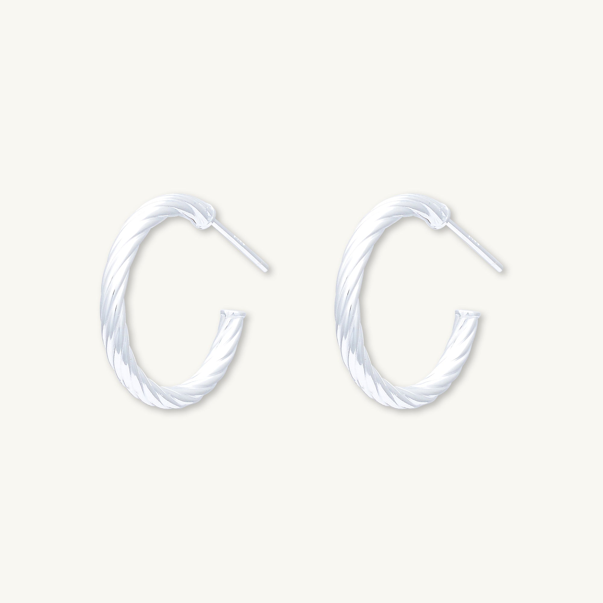 Twist Statement Half Hoop Earrings