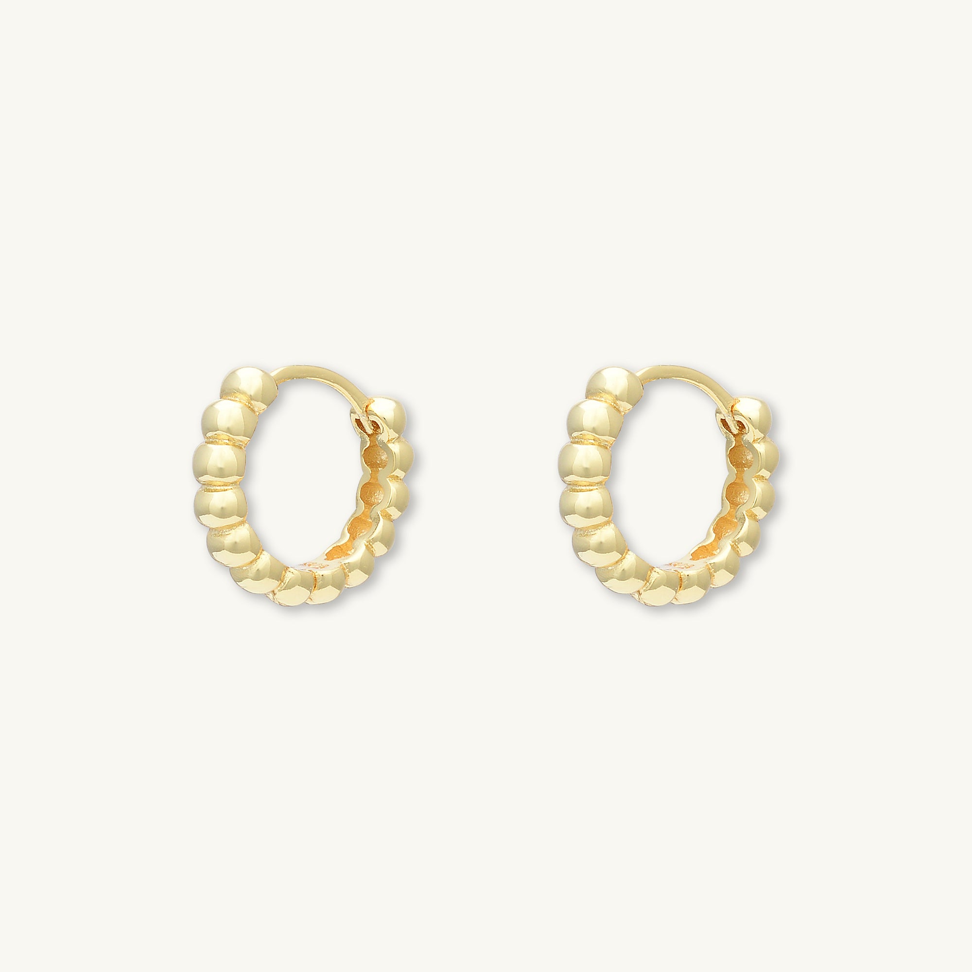 Thick Dot Huggie Earrings