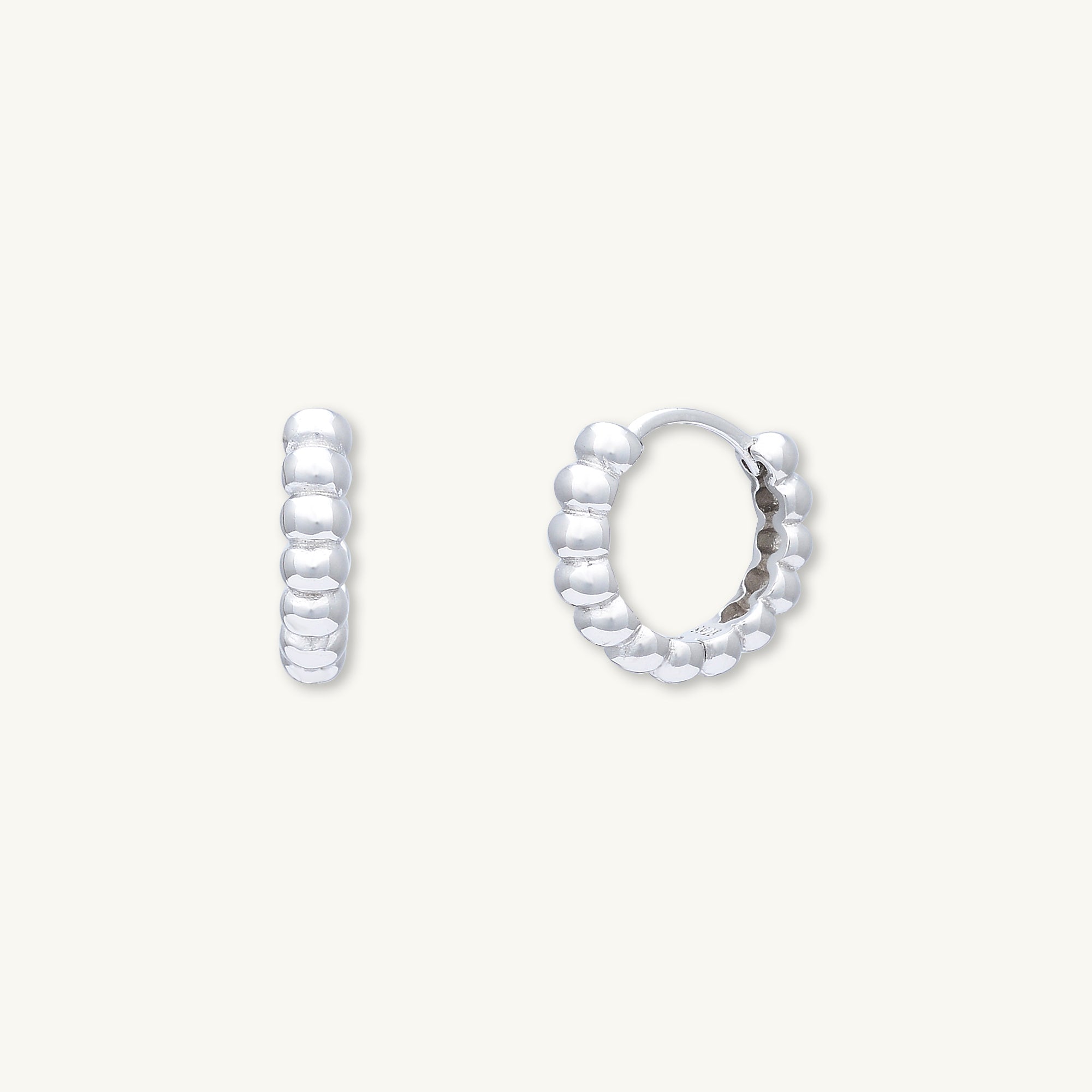 Thick Dot Huggie Earrings