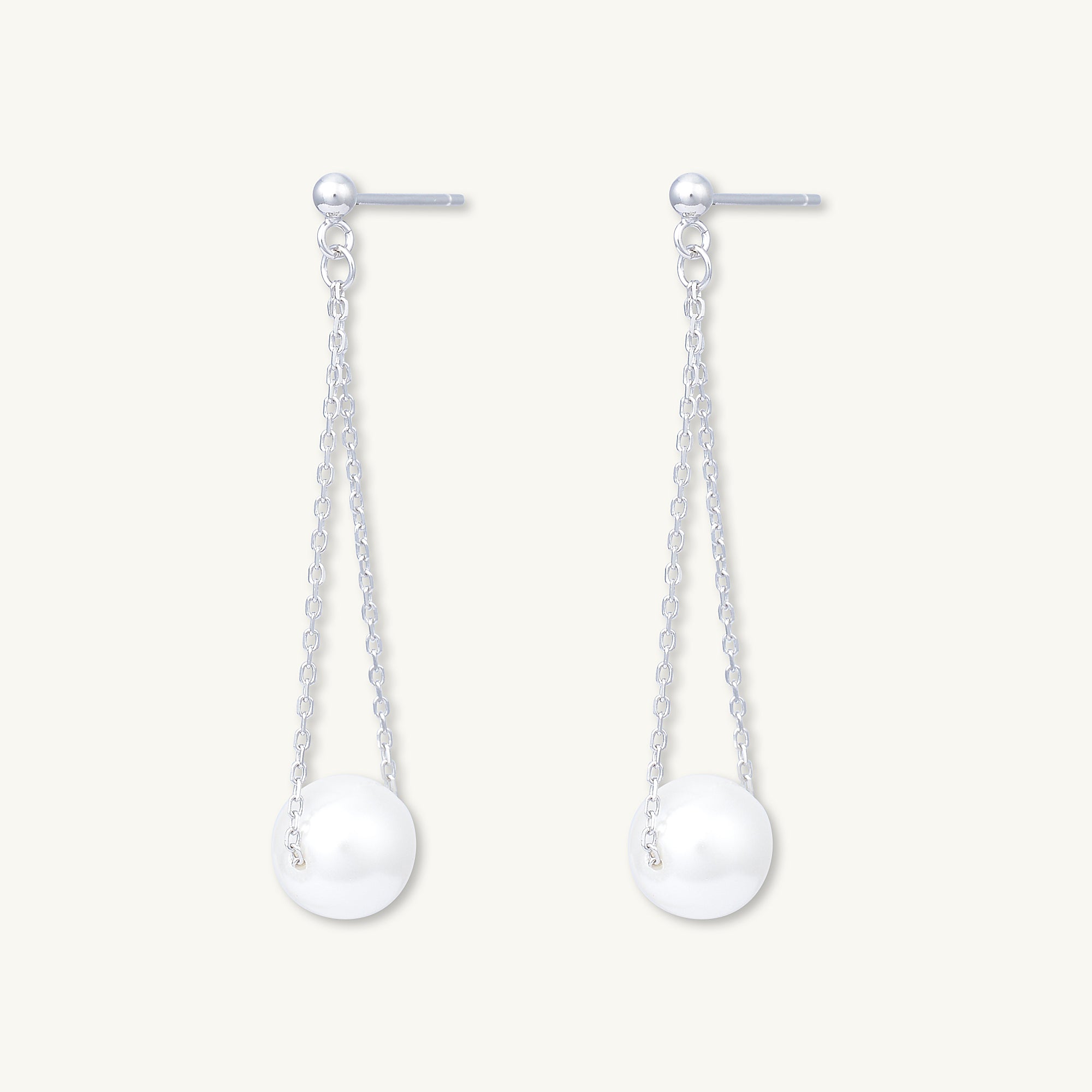 Pearl Drop Stud Earrings