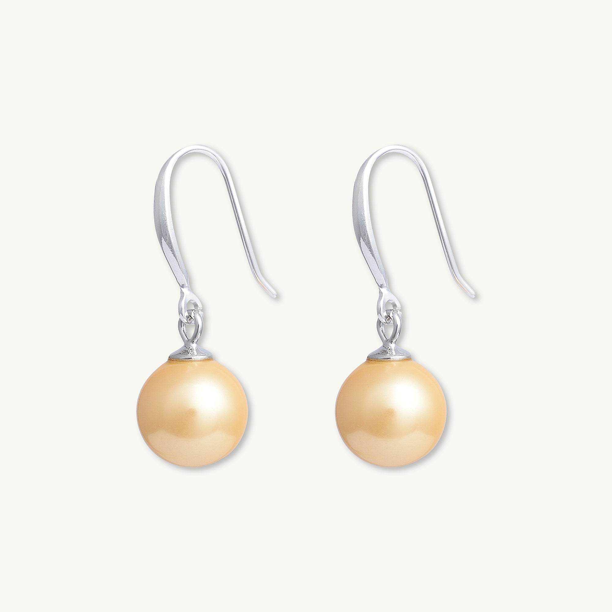 Orange Freshwater Pearl Drop Earrings