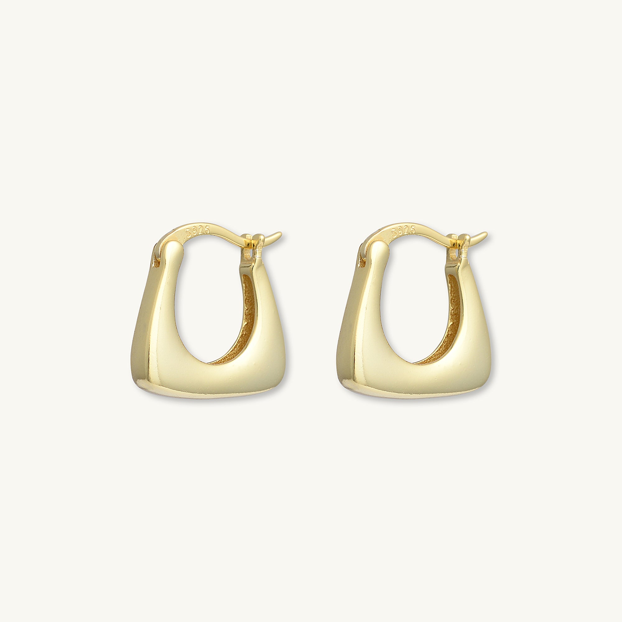 Irregular Triangle Statement Huggie Earrings