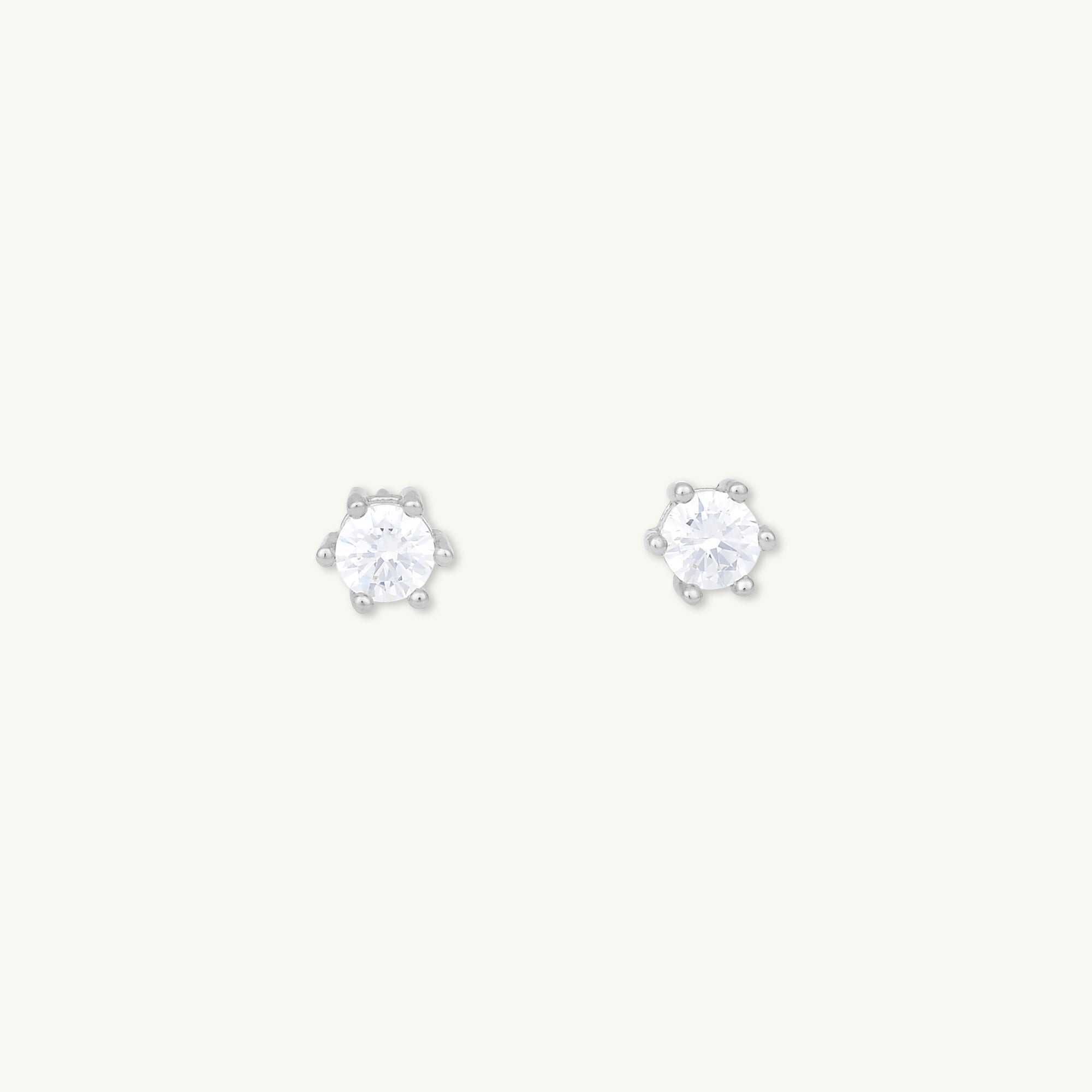 Classic 6 Claw Sapphire Stud Earrings