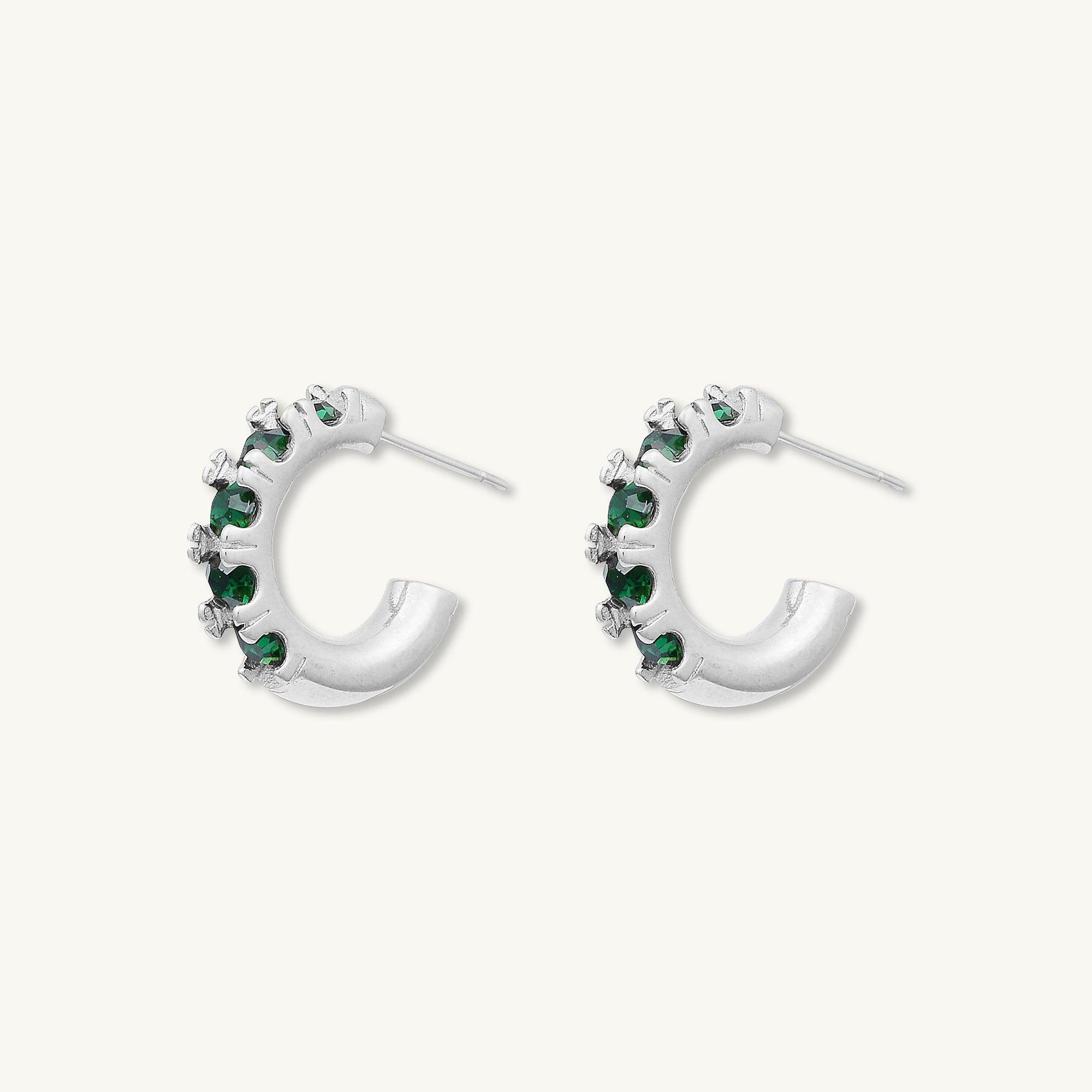 Brooklyn Zirconia Huggie Earrings