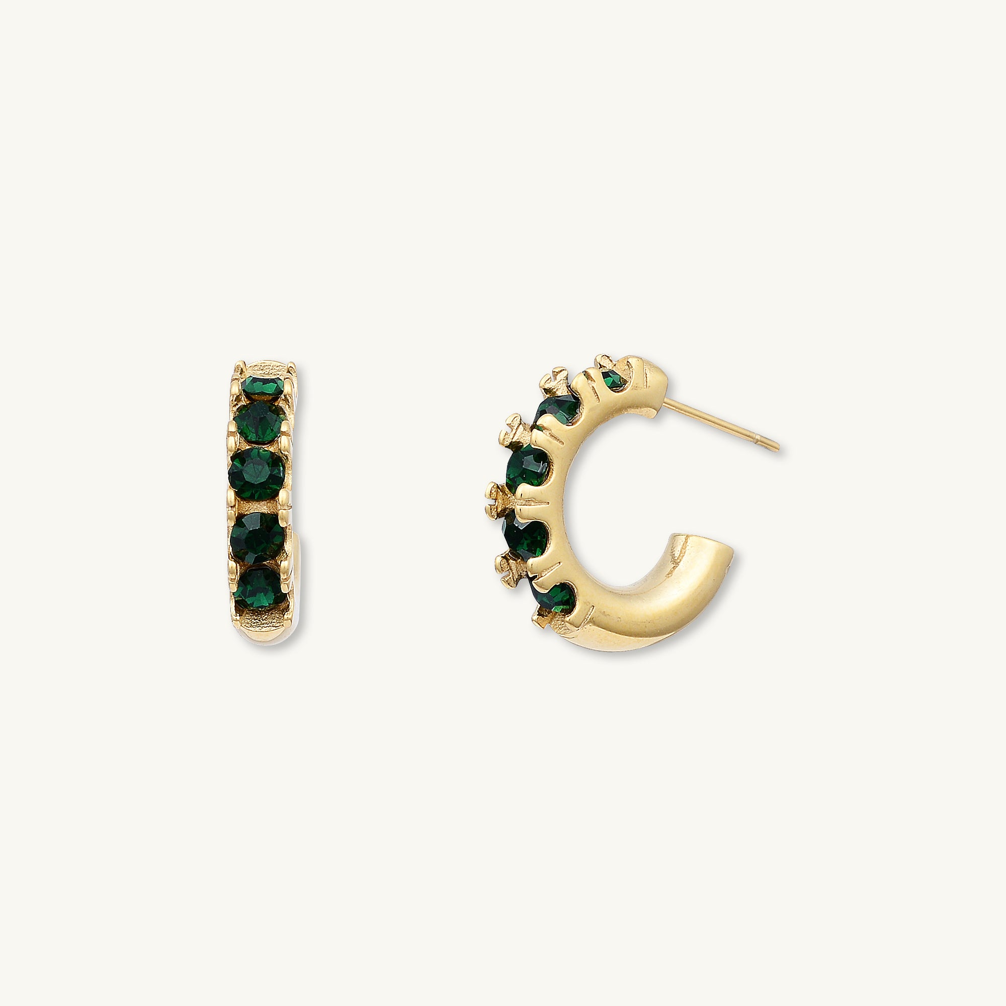 Brooklyn Zirconia Huggie Earrings