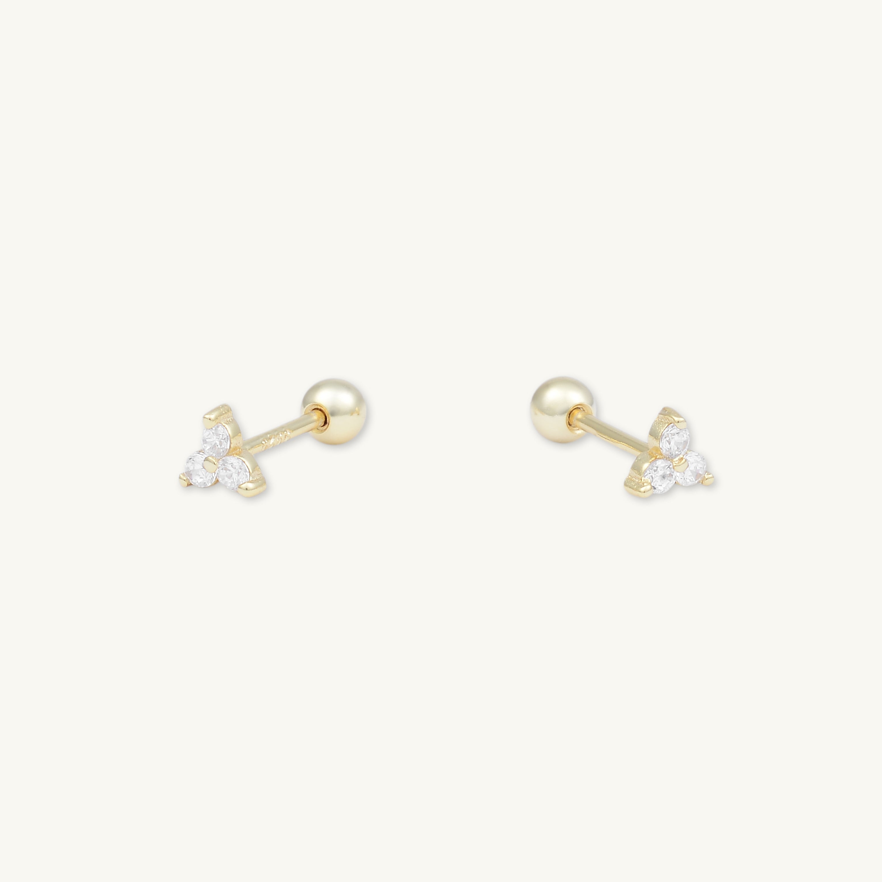 Lotus Barbell Stud Cartilage Earrings