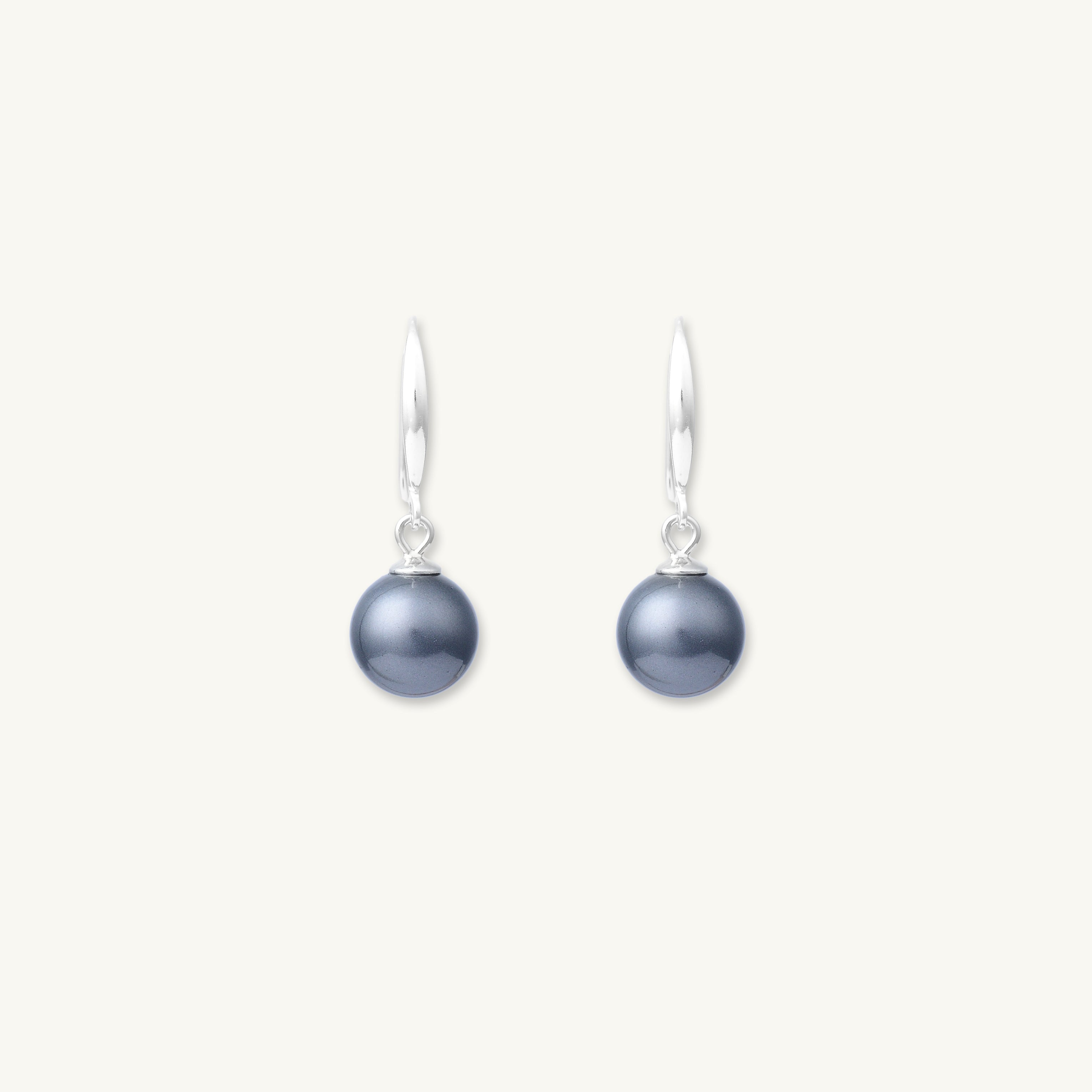 Black Freshwater Pearl Drop Earrings