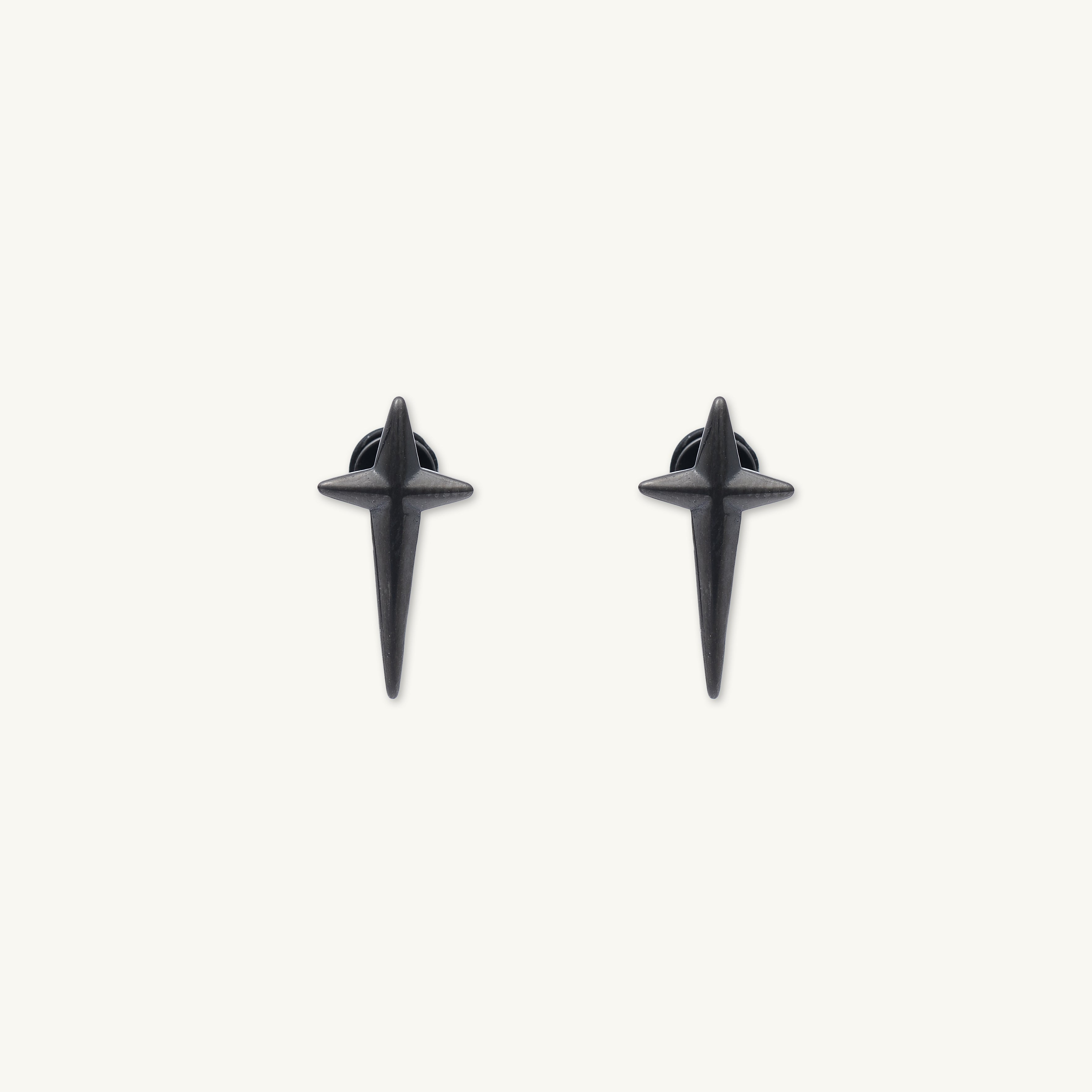 Unisex Long Cross Stud Earrings