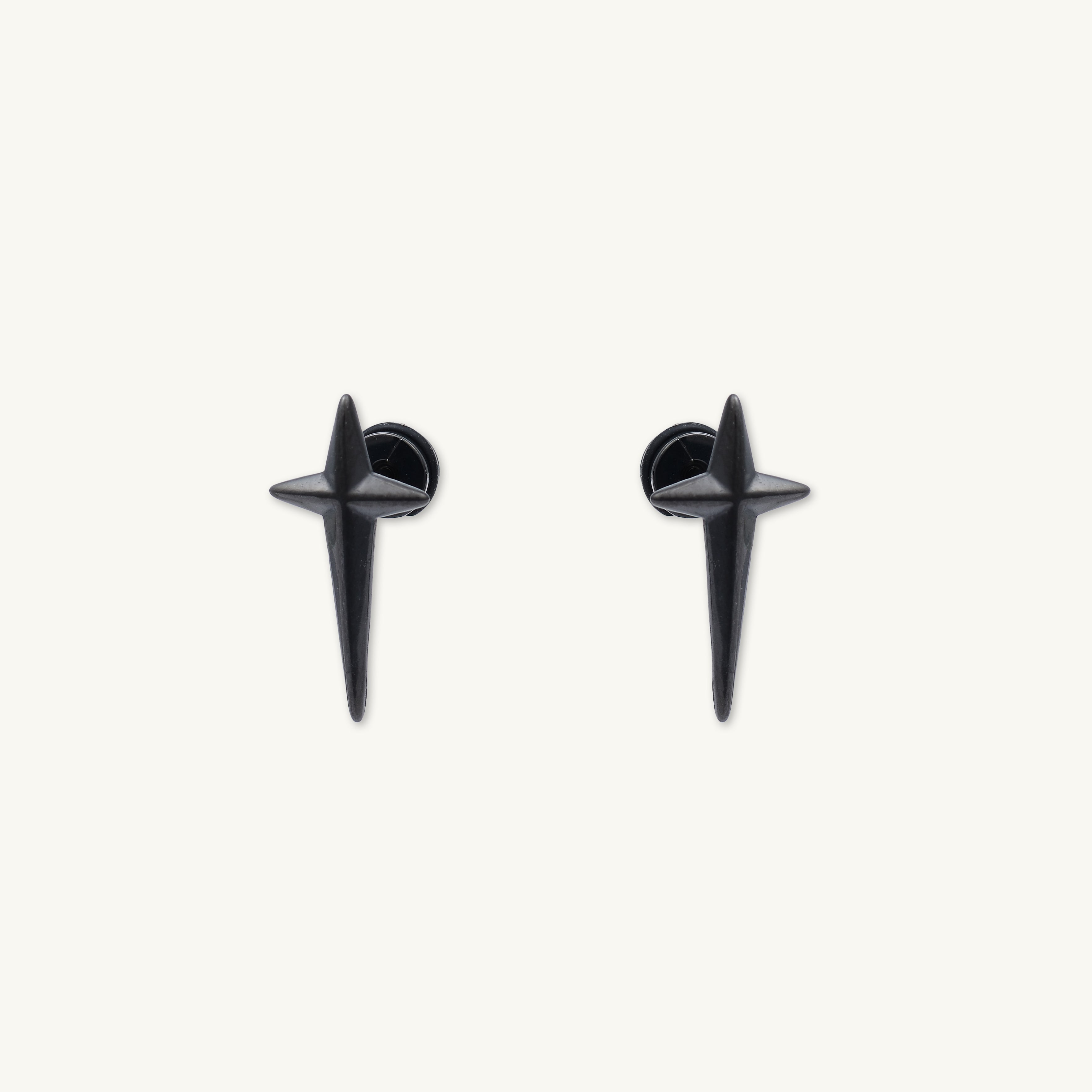 Unisex Long Cross Stud Earrings