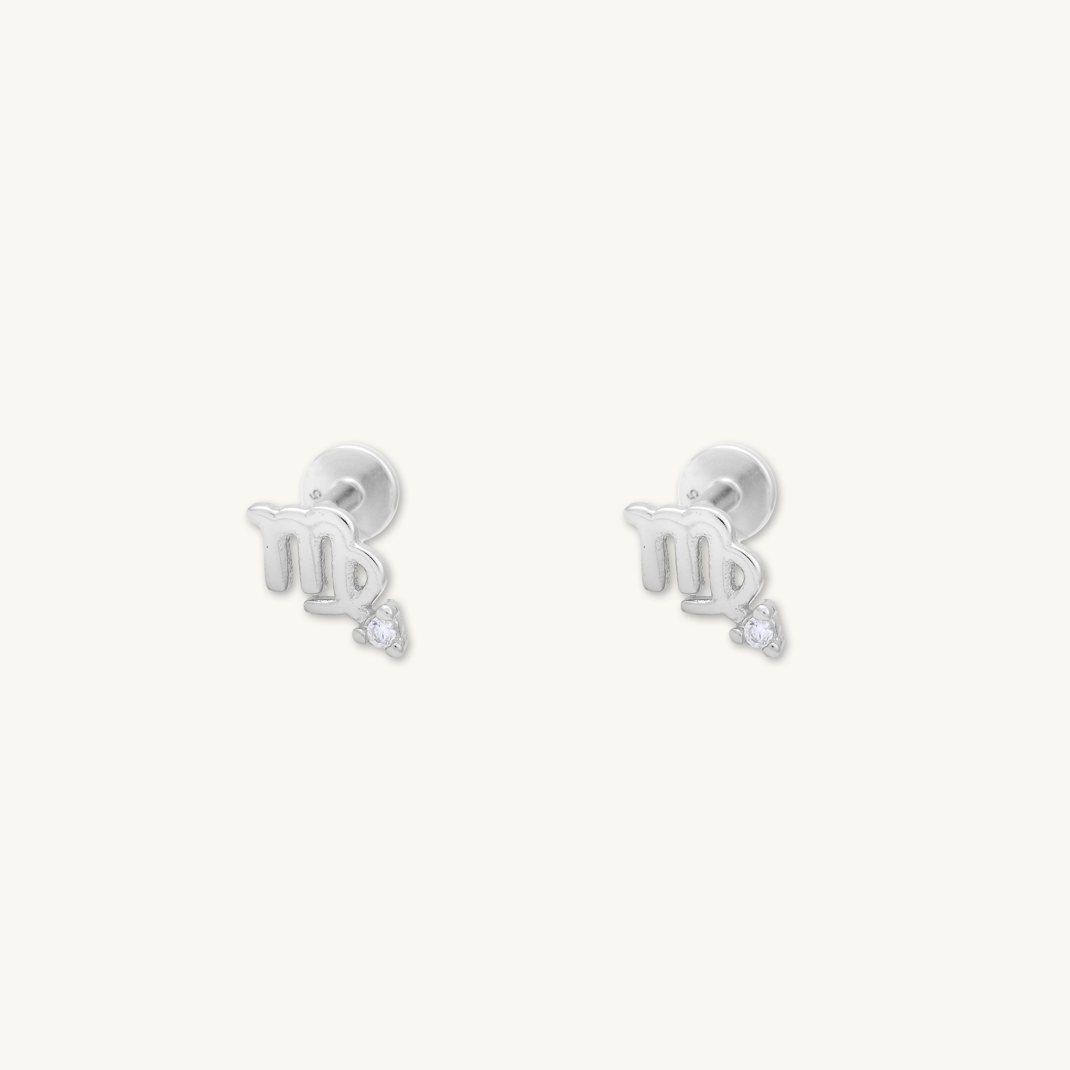 Virgo Zodiac Star Sign Flat Back Earrings