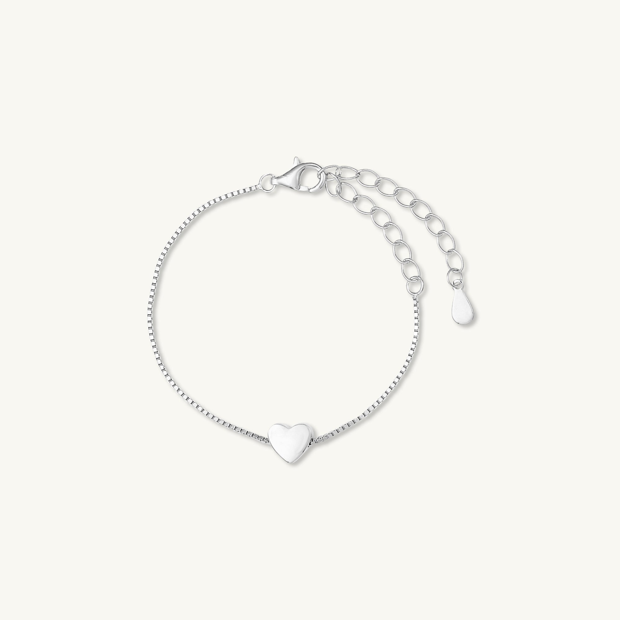 Solid Heart Chain Bracelet - Child