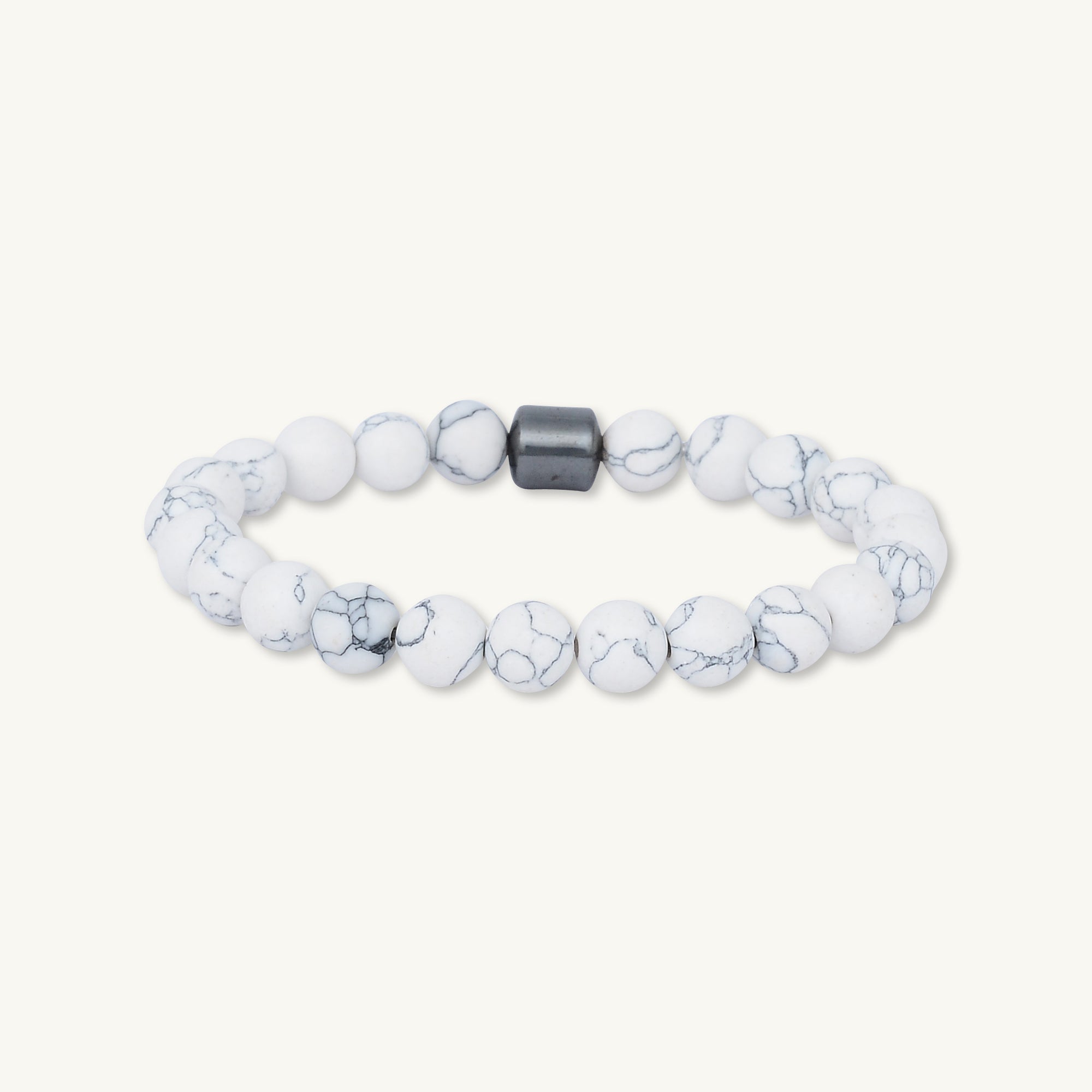 White Marble Beaded Bracelet