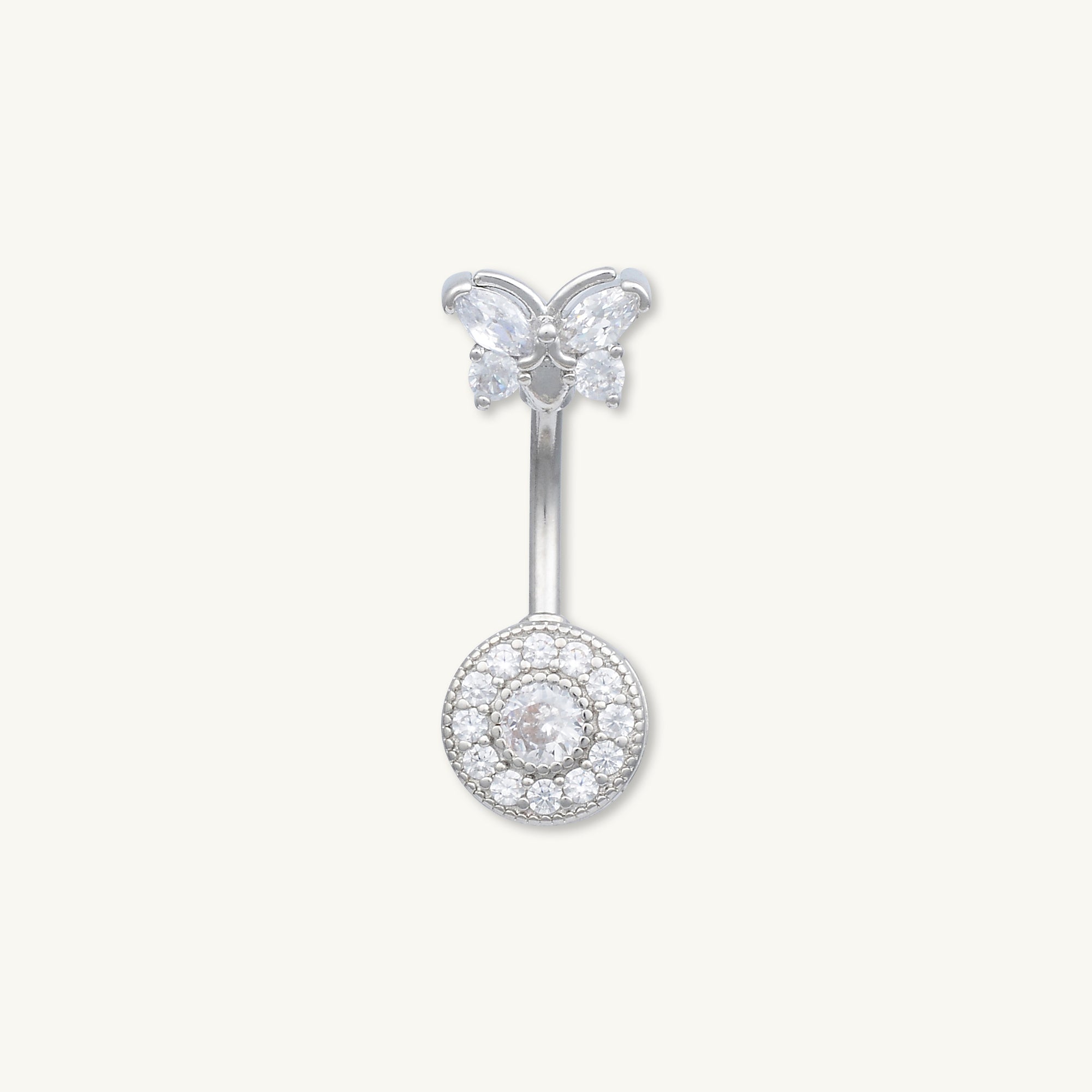 Butterfly Sapphire Titanium Belly Ring