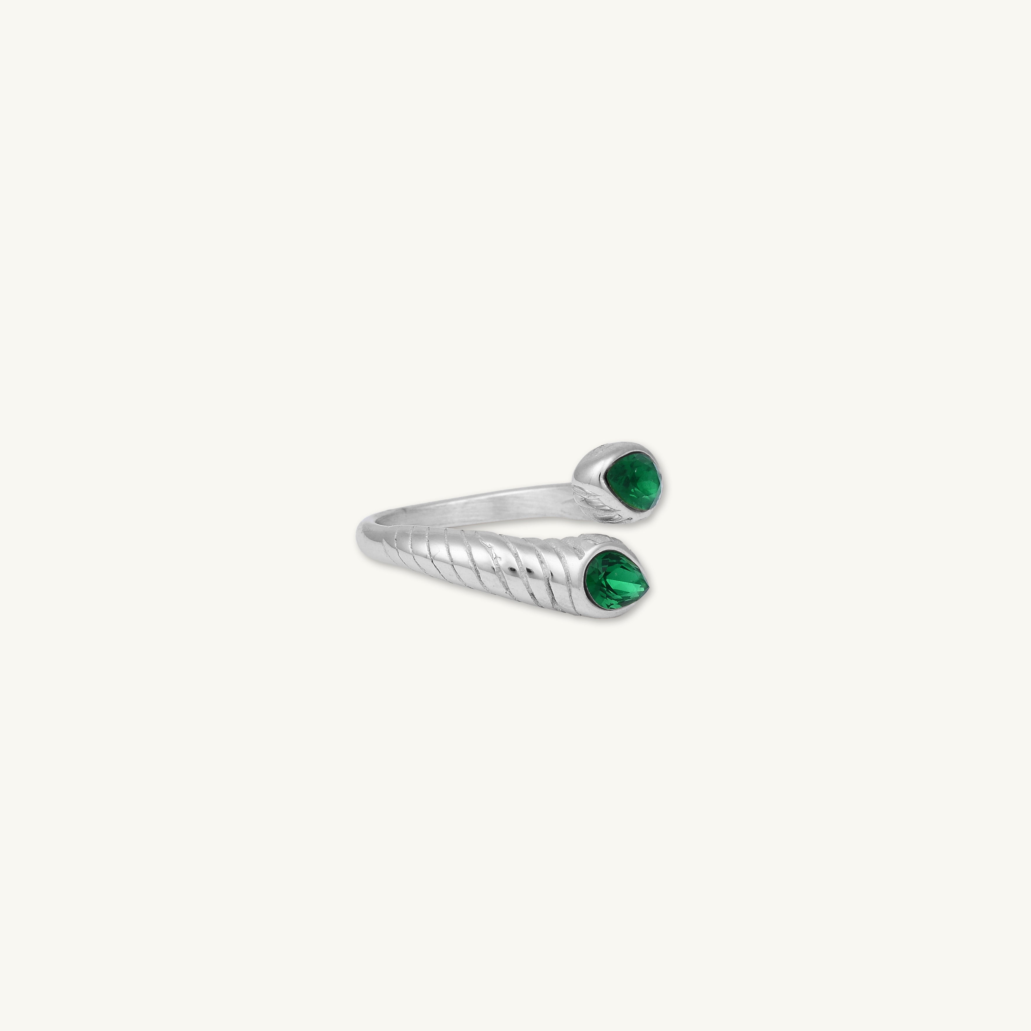 Snake Emerald Statement Ring