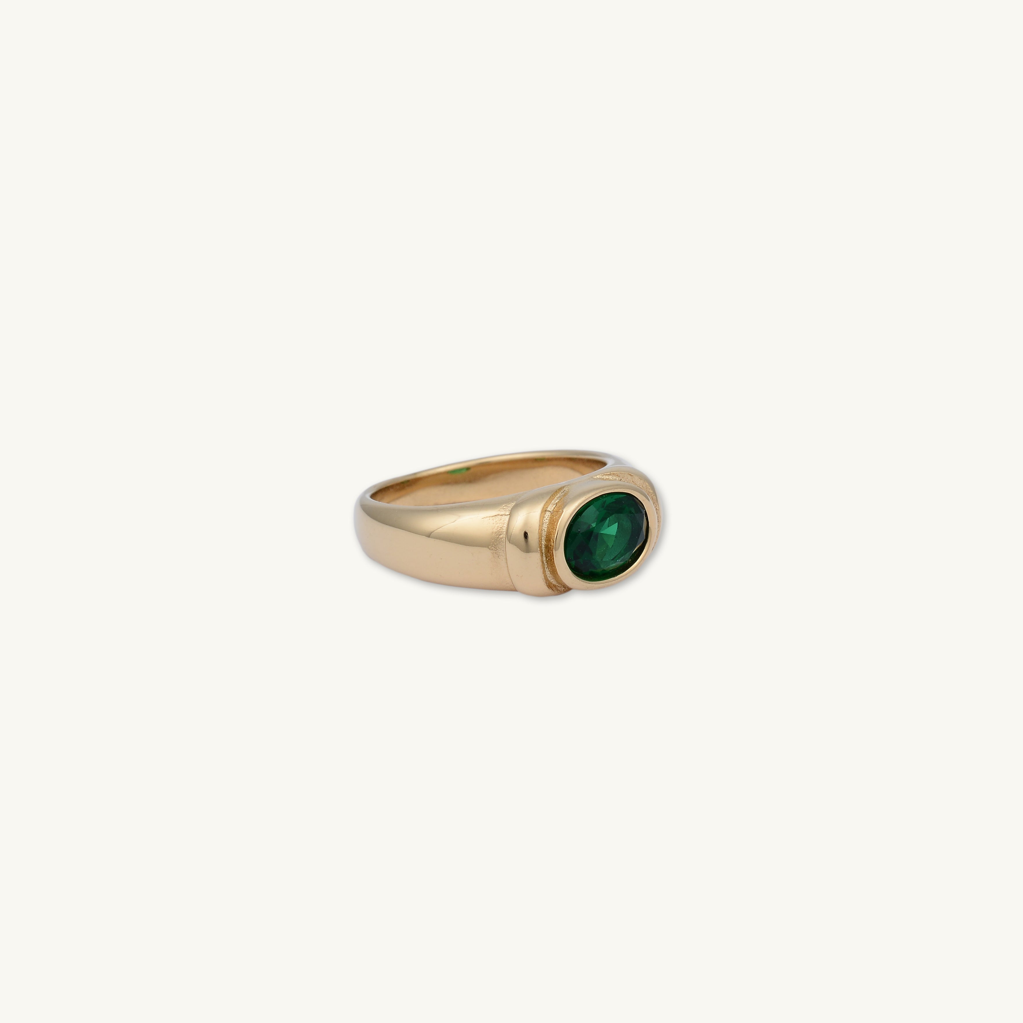 Vintage Oval Emerald Statement Ring