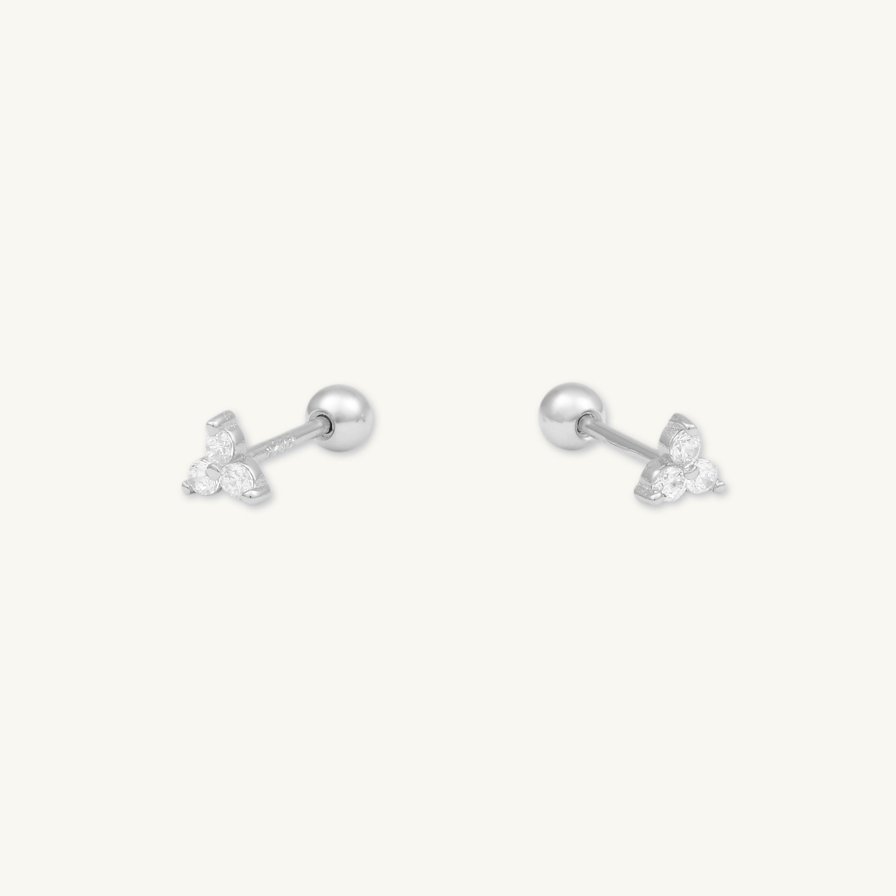 Lotus Barbell Stud Cartilage Earrings