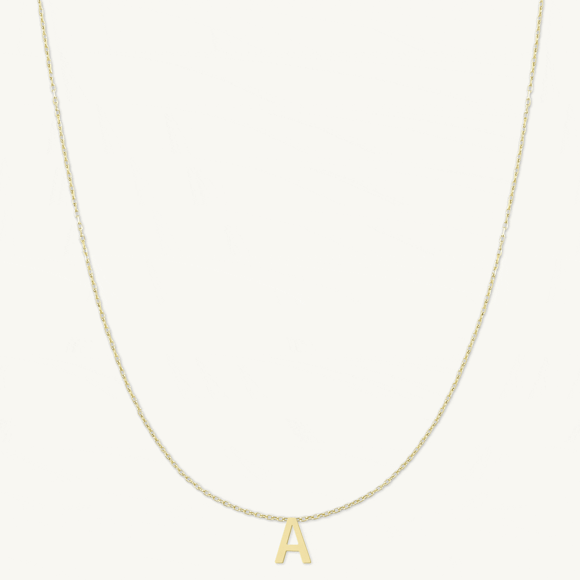The Original A-Z Initial Letter Necklace Gold