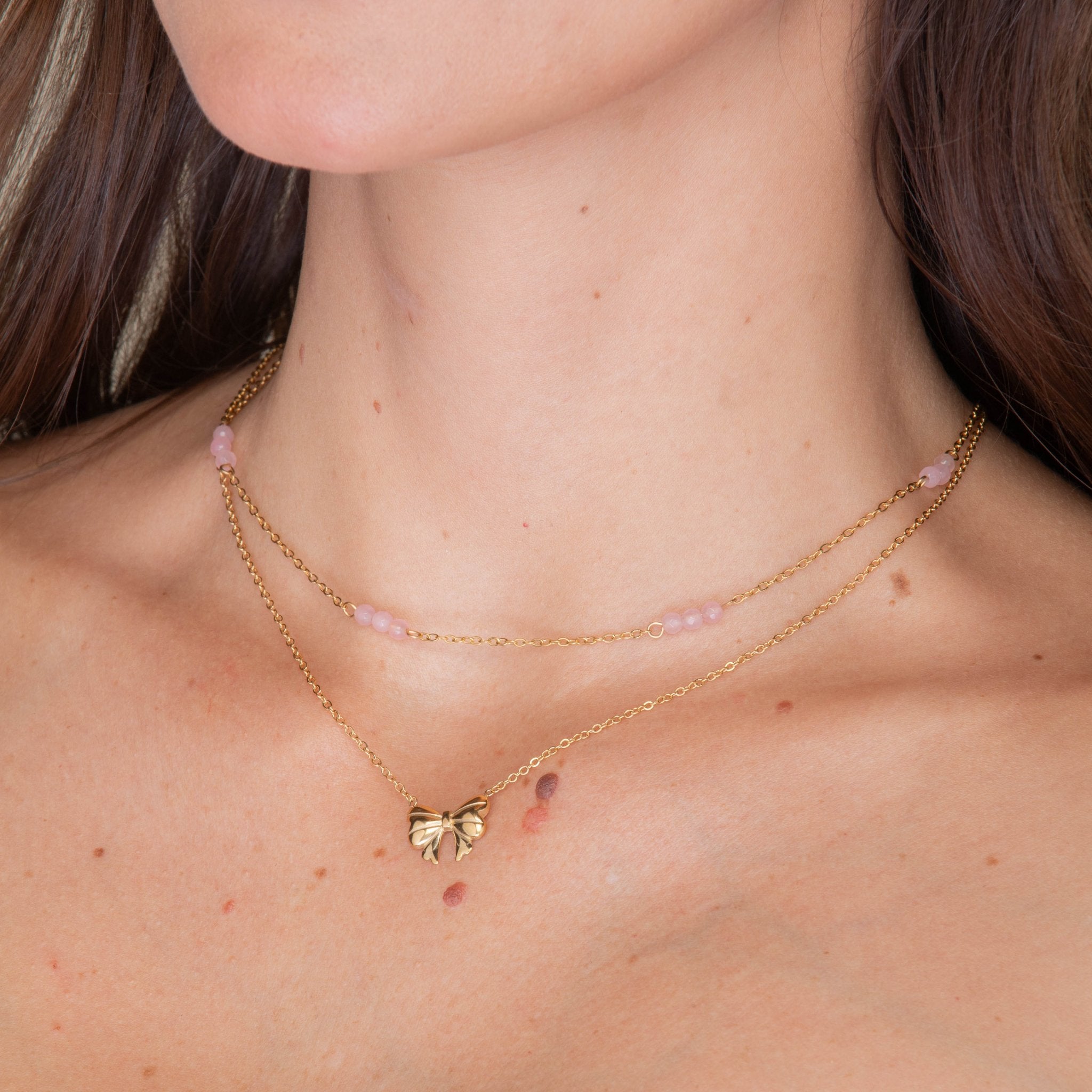 Bow Ribbon Chain Necklace - Camile & Stone