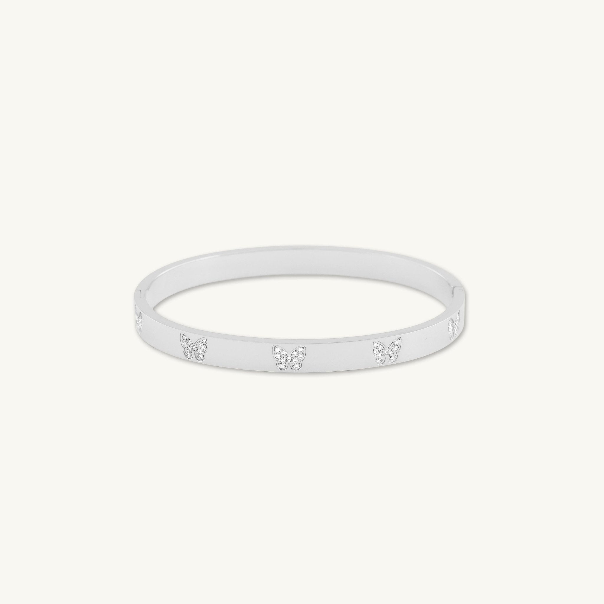 Butterfly Sapphire Hinged Bangle - Camile & Stone