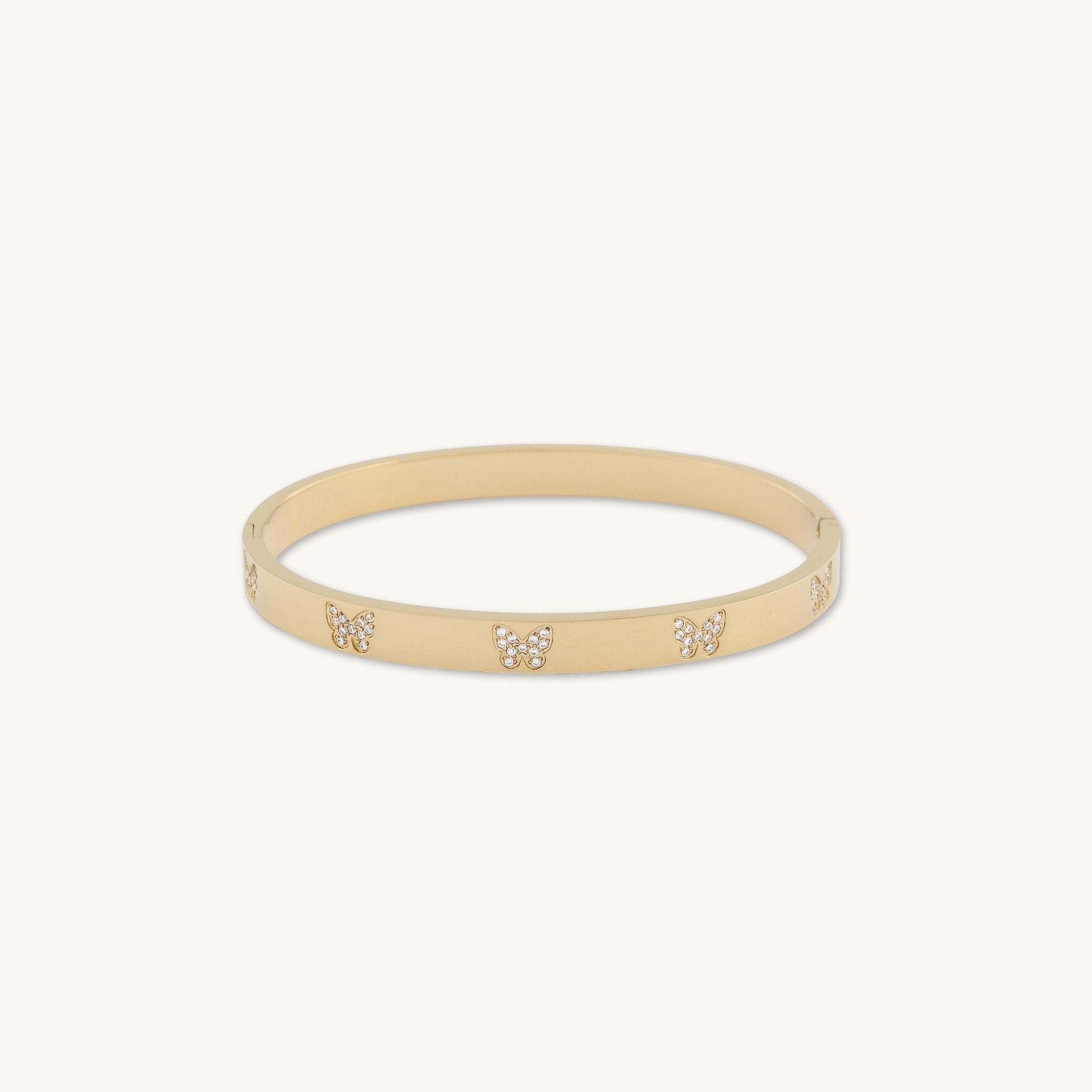 Butterfly Sapphire Hinged Bangle - Camile & Stone