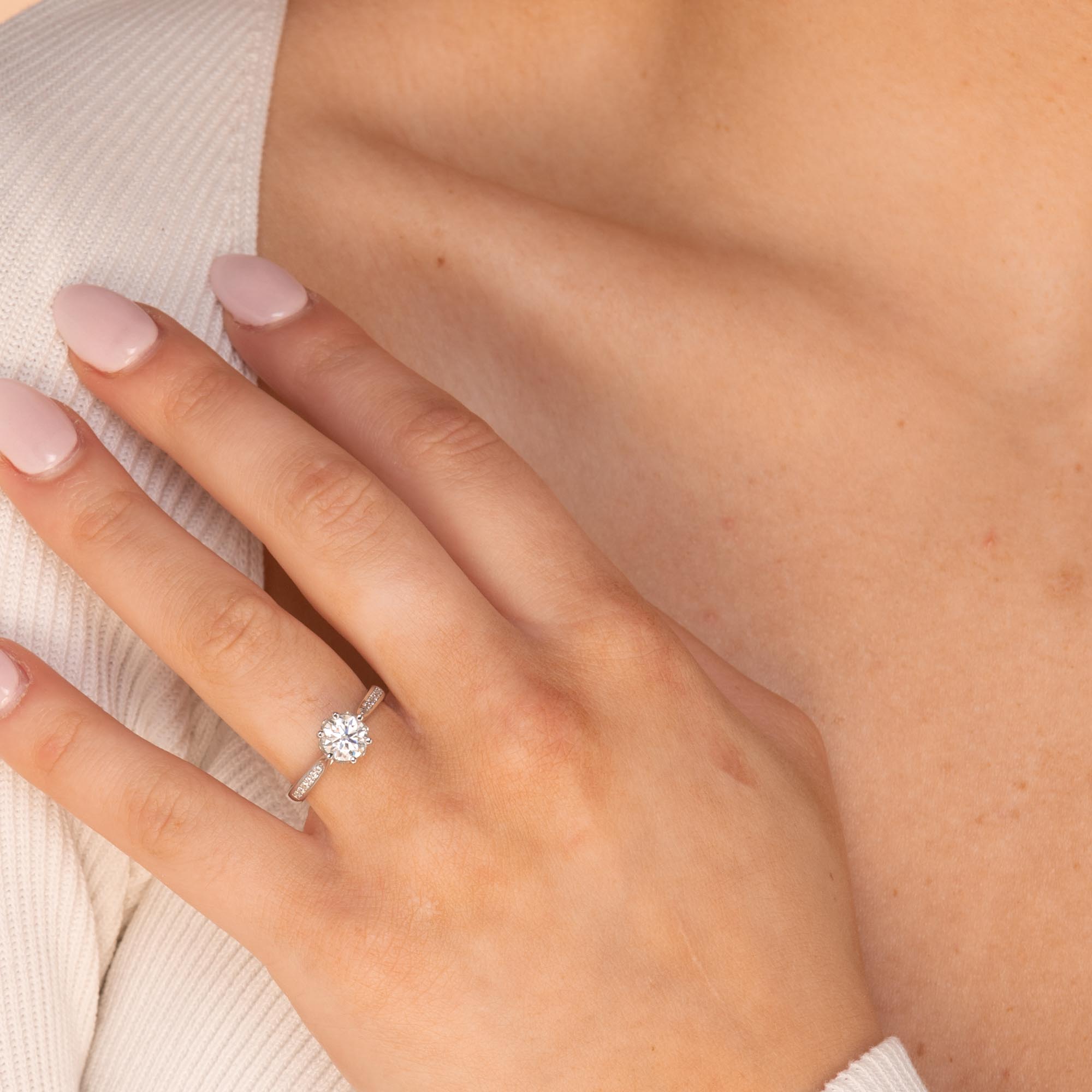 1 ct The Layla Moissanite Diamond Engagement Ring