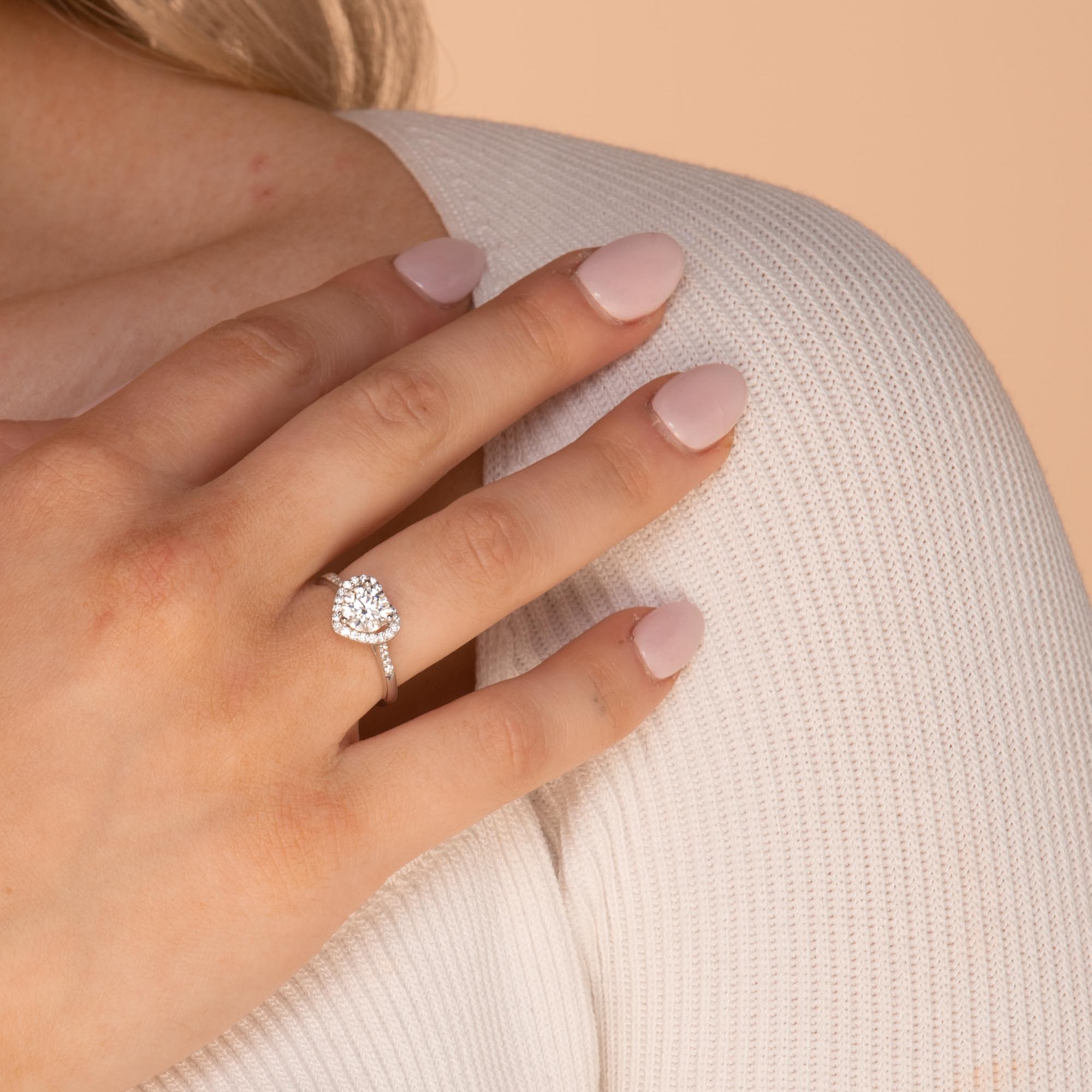 1 ct The Violet Moissanite Diamond Engagement Ring
