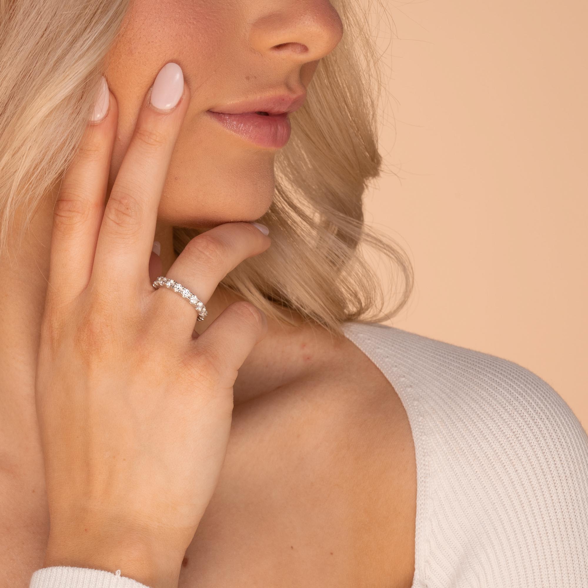 1.0ct 3mm The Scarlett Moissanite Diamond Engagement Ring