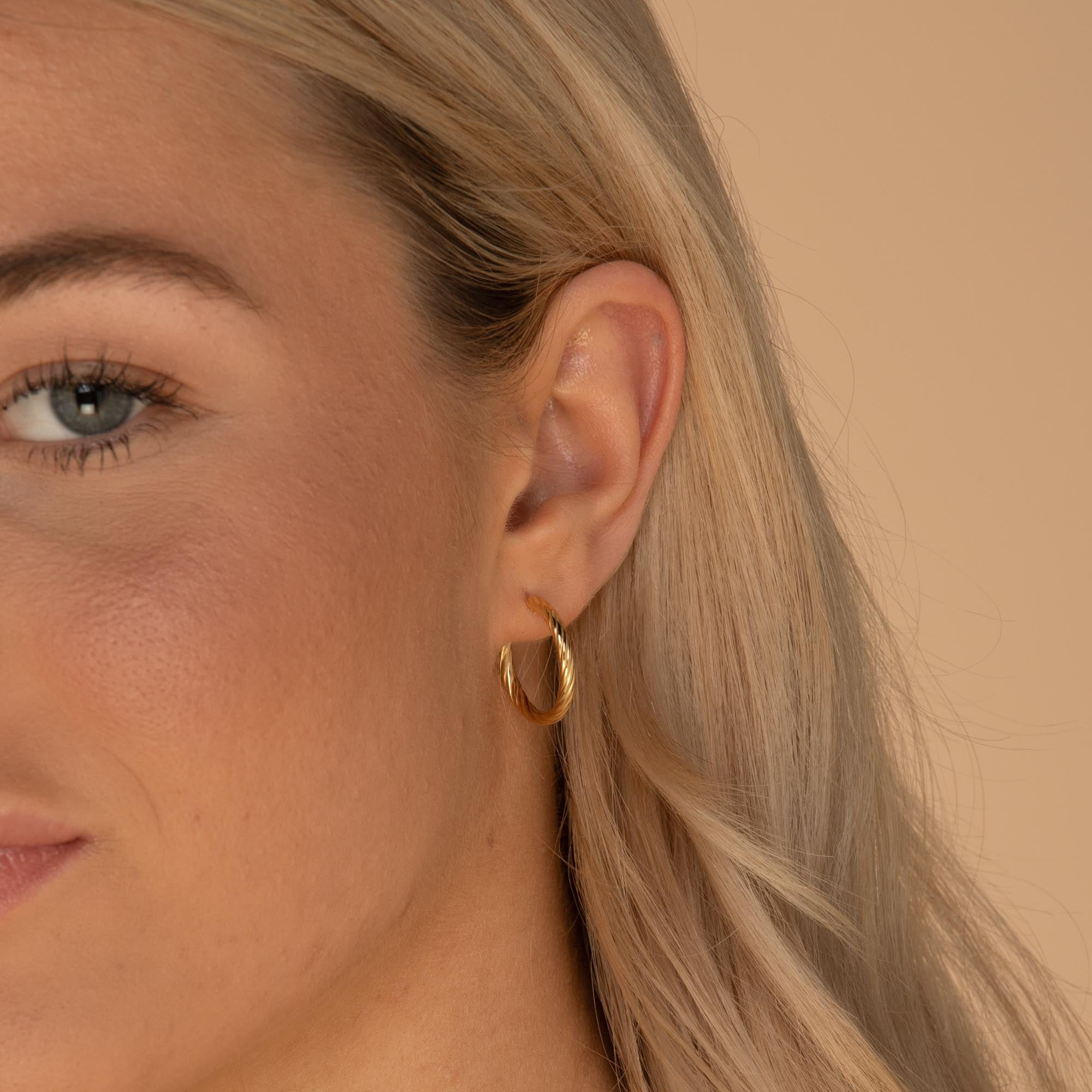 Twist Statement Half Hoop Earrings