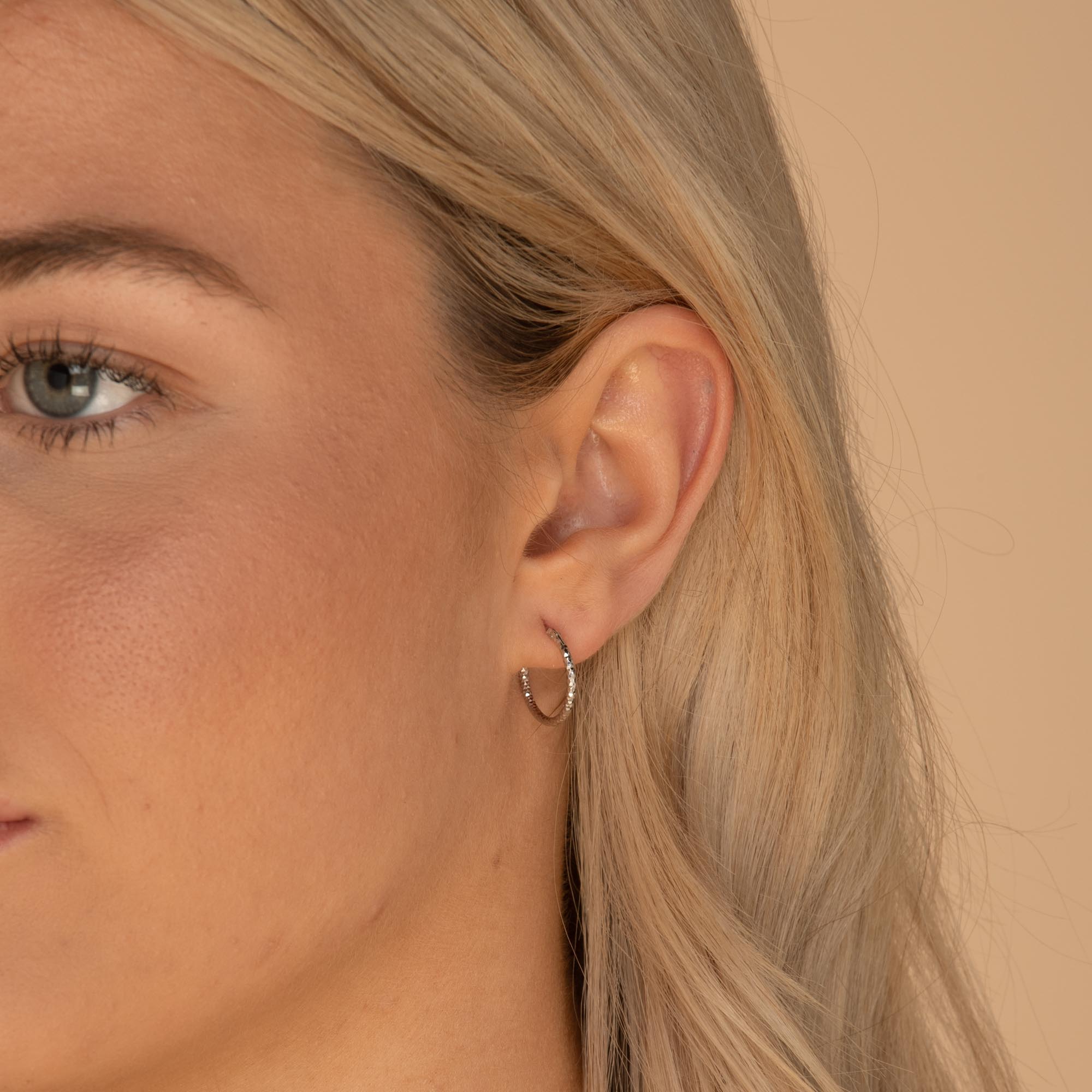 Edged Hoop Earrings