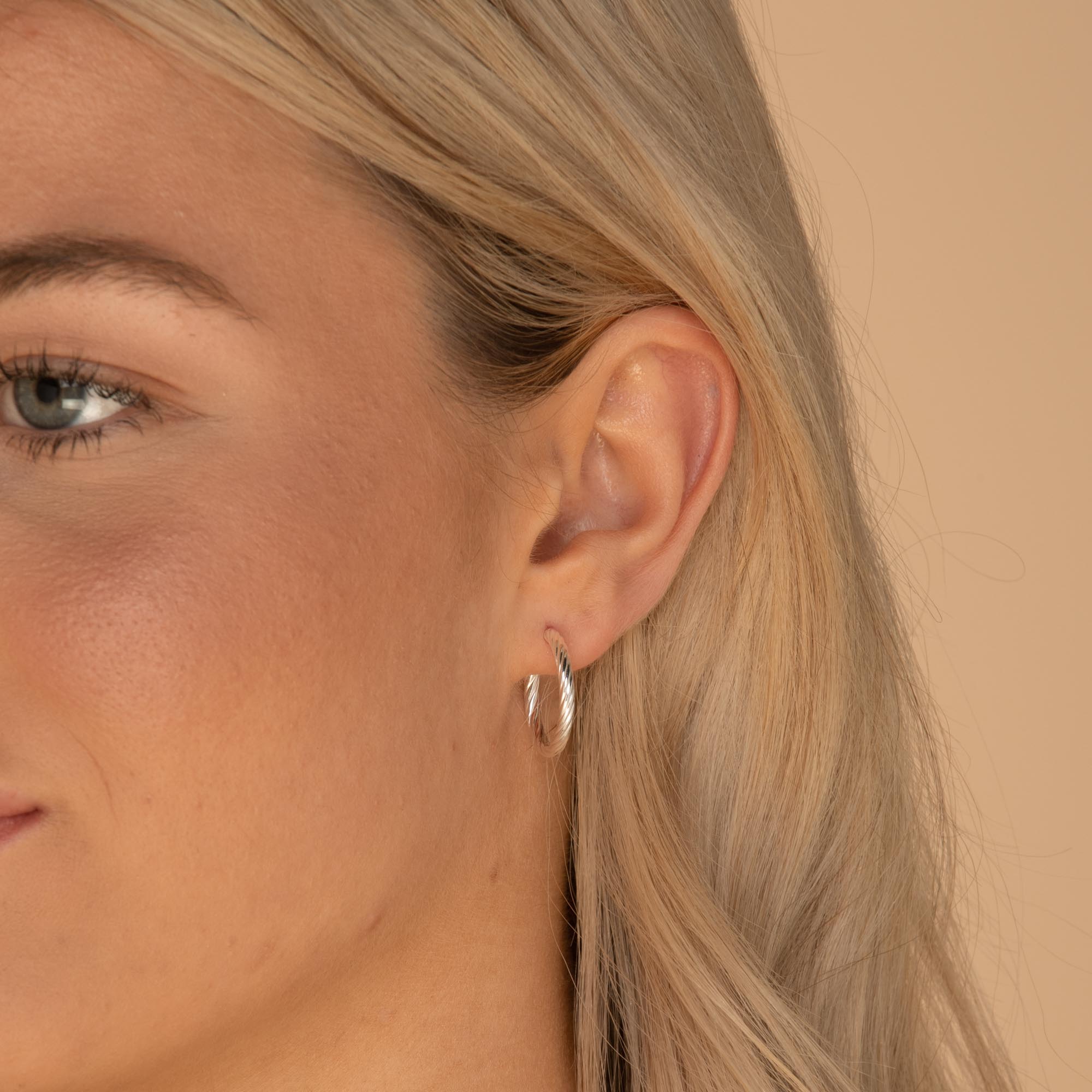 Twist Statement Half Hoop Earrings