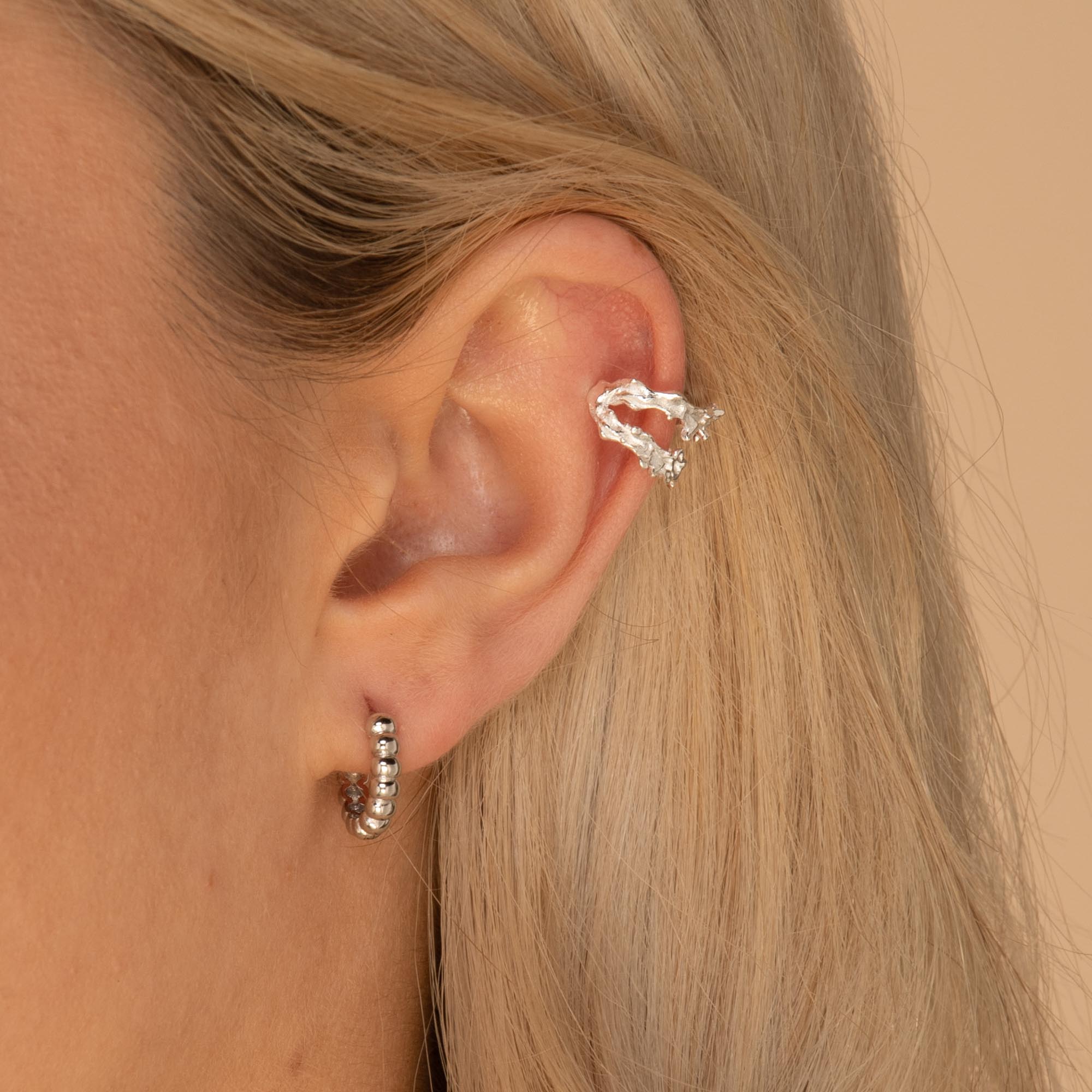 Thick Dot Huggie Earrings