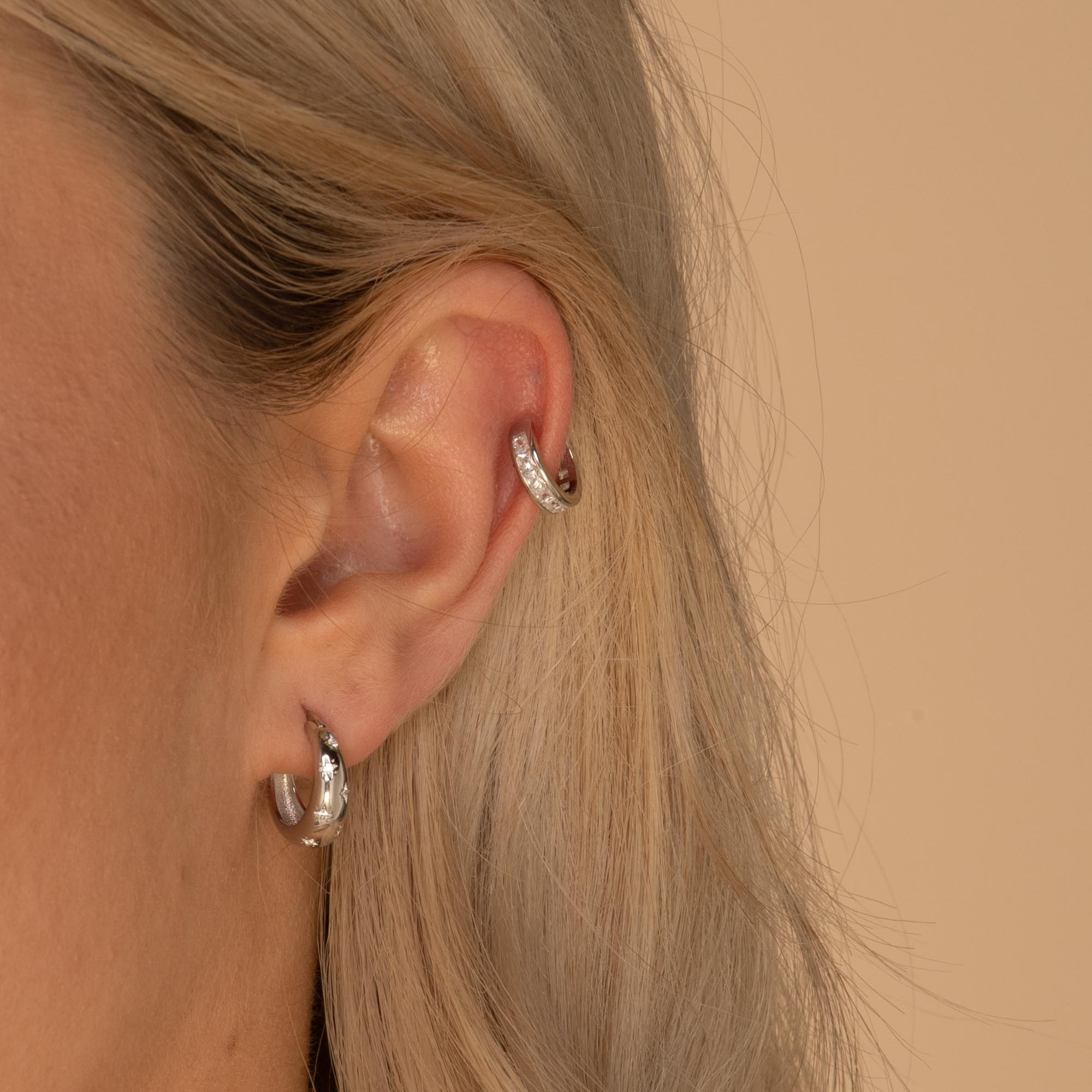 Single Sapphire Ear Cuff