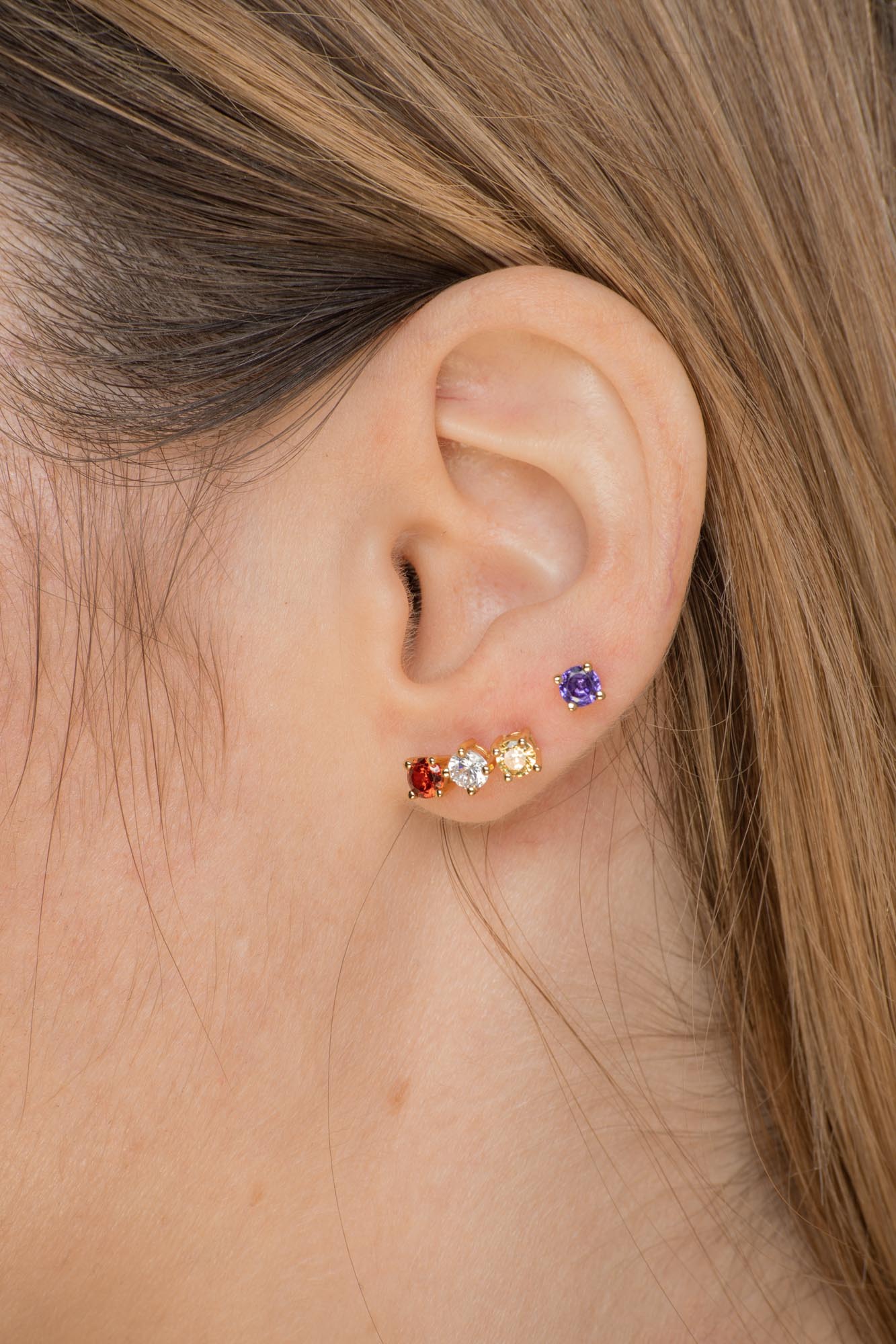 Classic Birthstone Earrings January - Camile & Stone