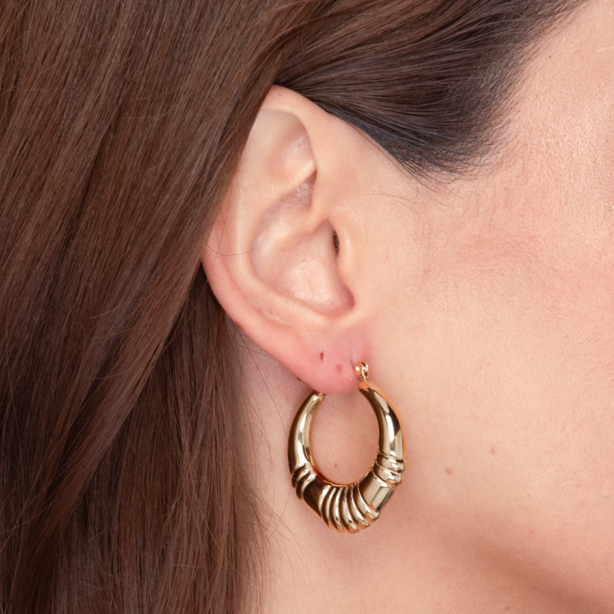 Serenity Statement Hoop Earrings