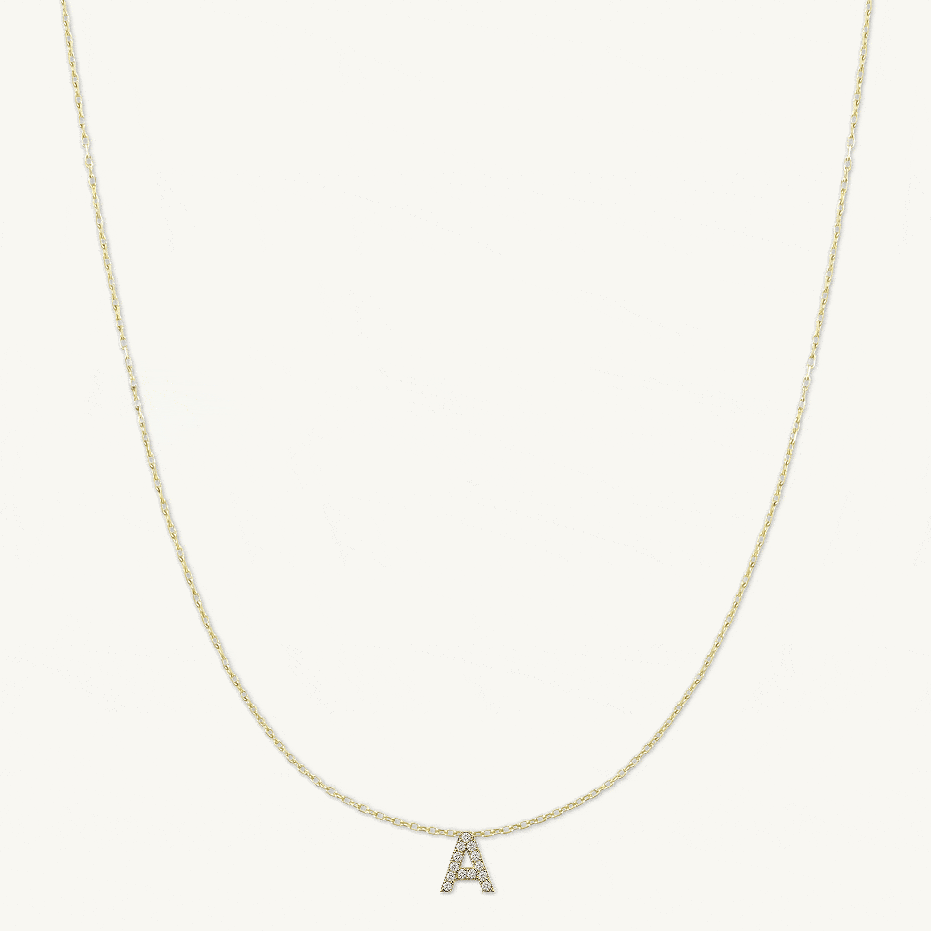 Multi Initial Sapphire Letter Necklace
