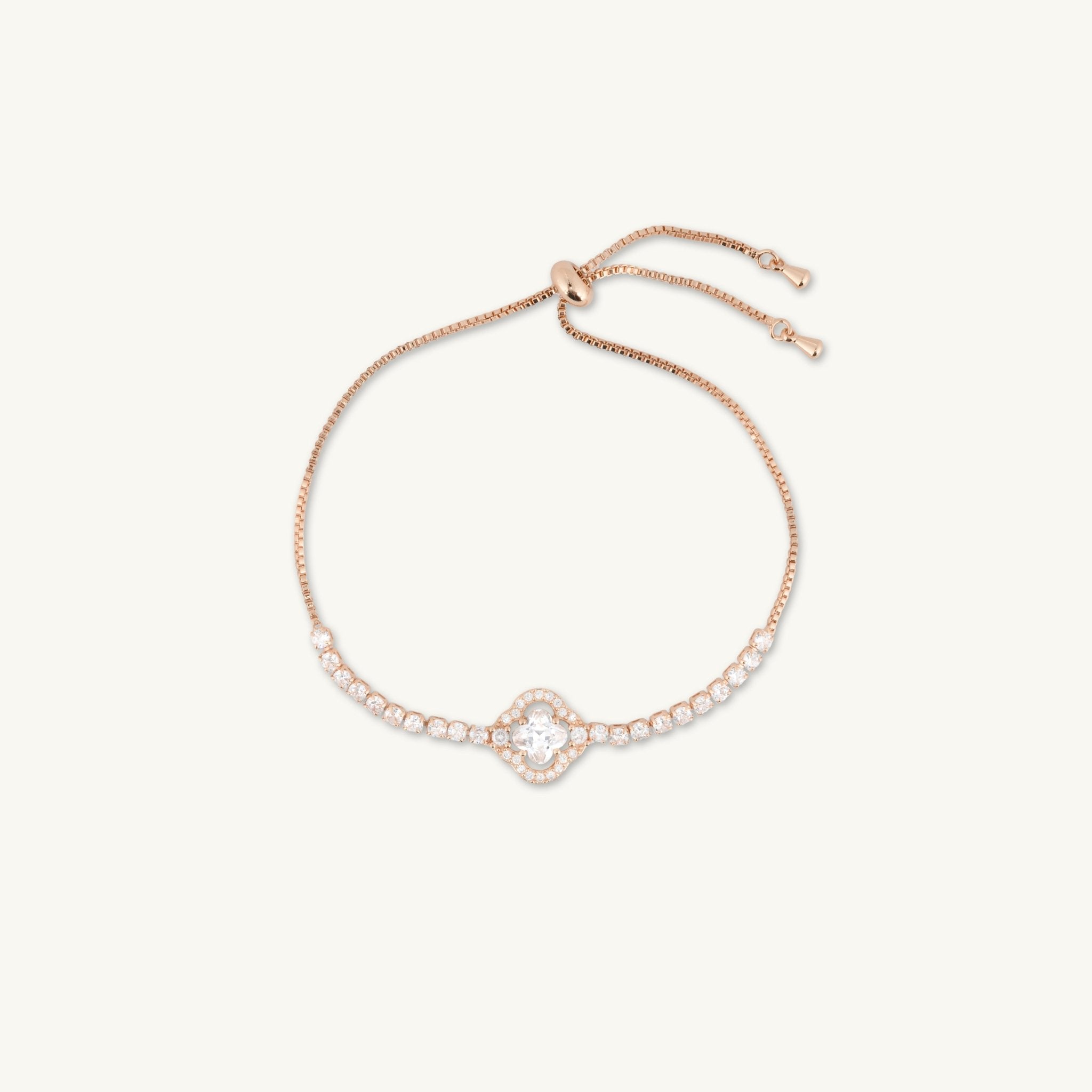 Jannah Clover Tennis Chain Bracelet - Camile & Stone