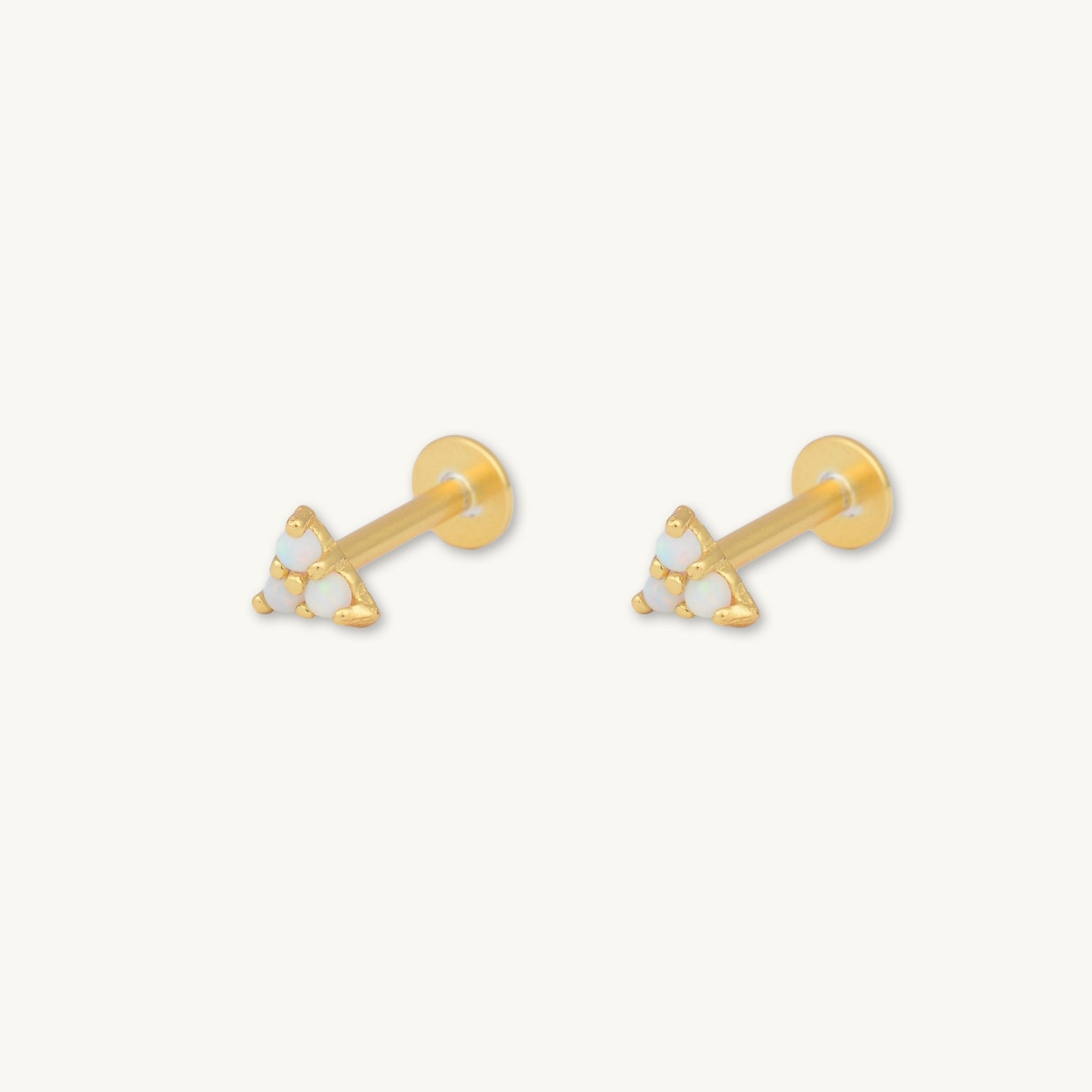 Lotus Opal Flat Back Earrings - Camile & Stone