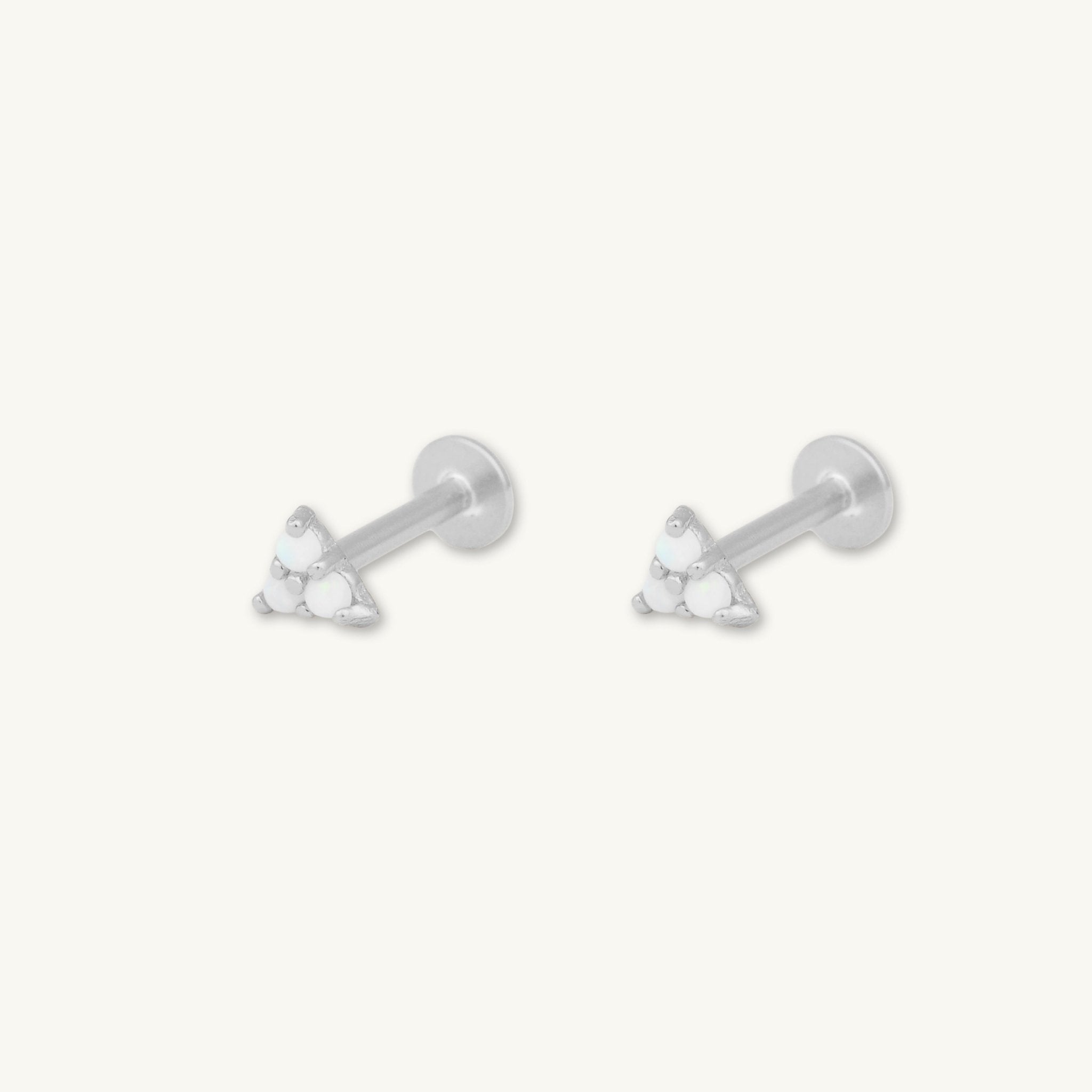 Lotus Opal Flat Back Earrings - Camile & Stone