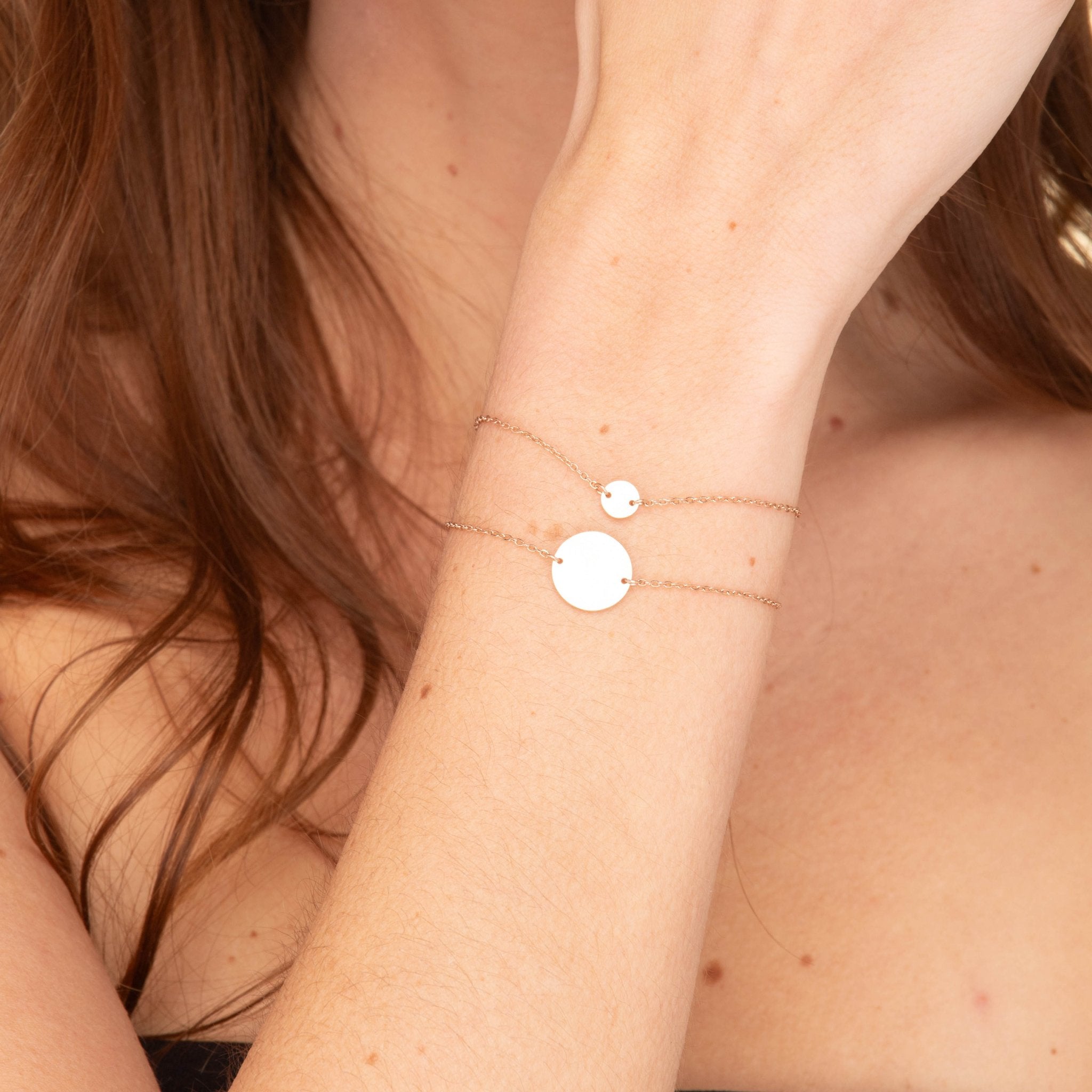 Medallion Disc Engraved Personalised Bracelet - Camile & Stone