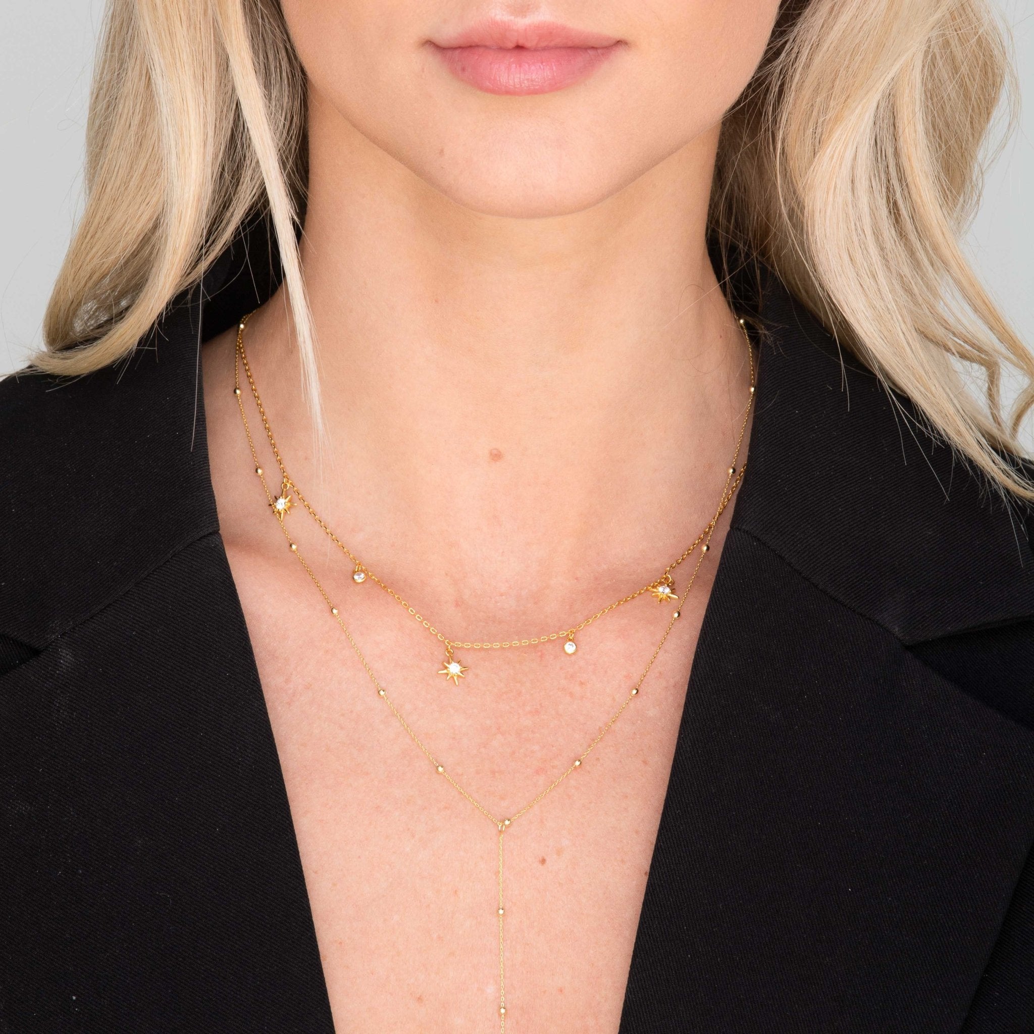North Star Dangling Sapphire Necklace - Camile & Stone