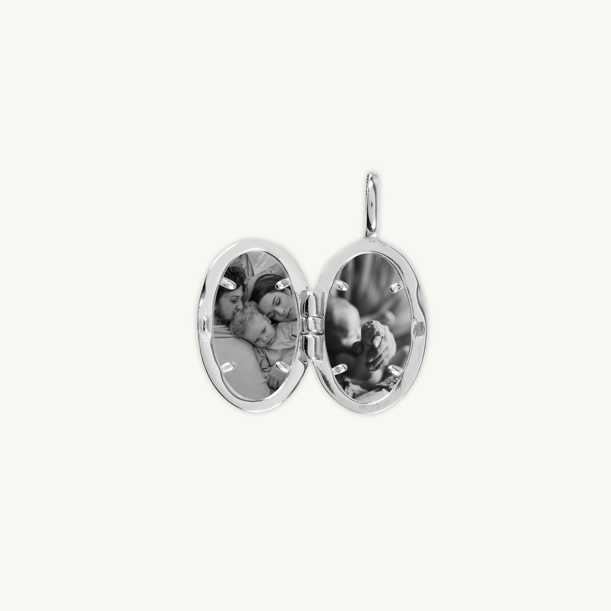 North Star Oval Photo Locket Necklace - Camile & Stone