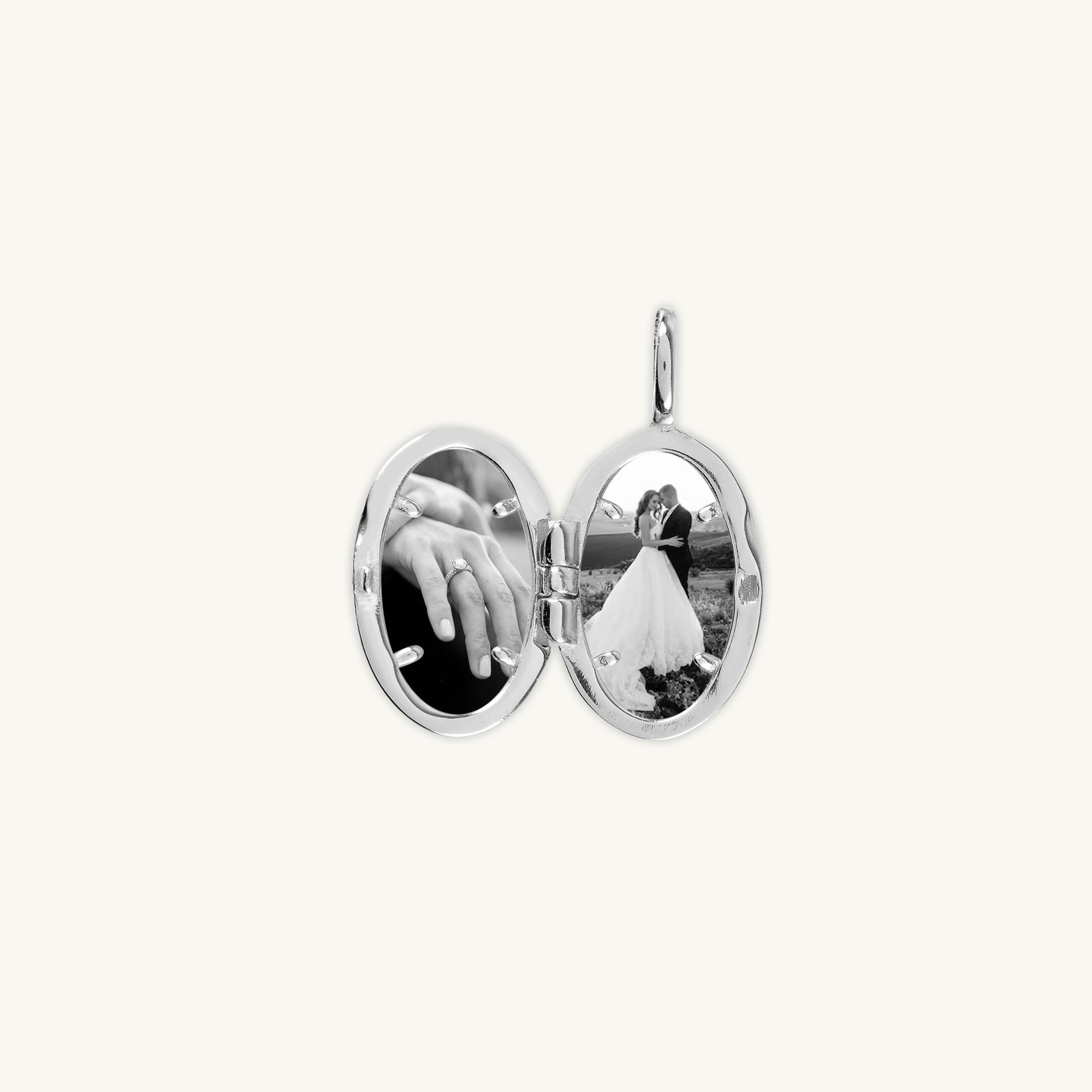 North Star Oval Photo Locket Necklace - Camile & Stone
