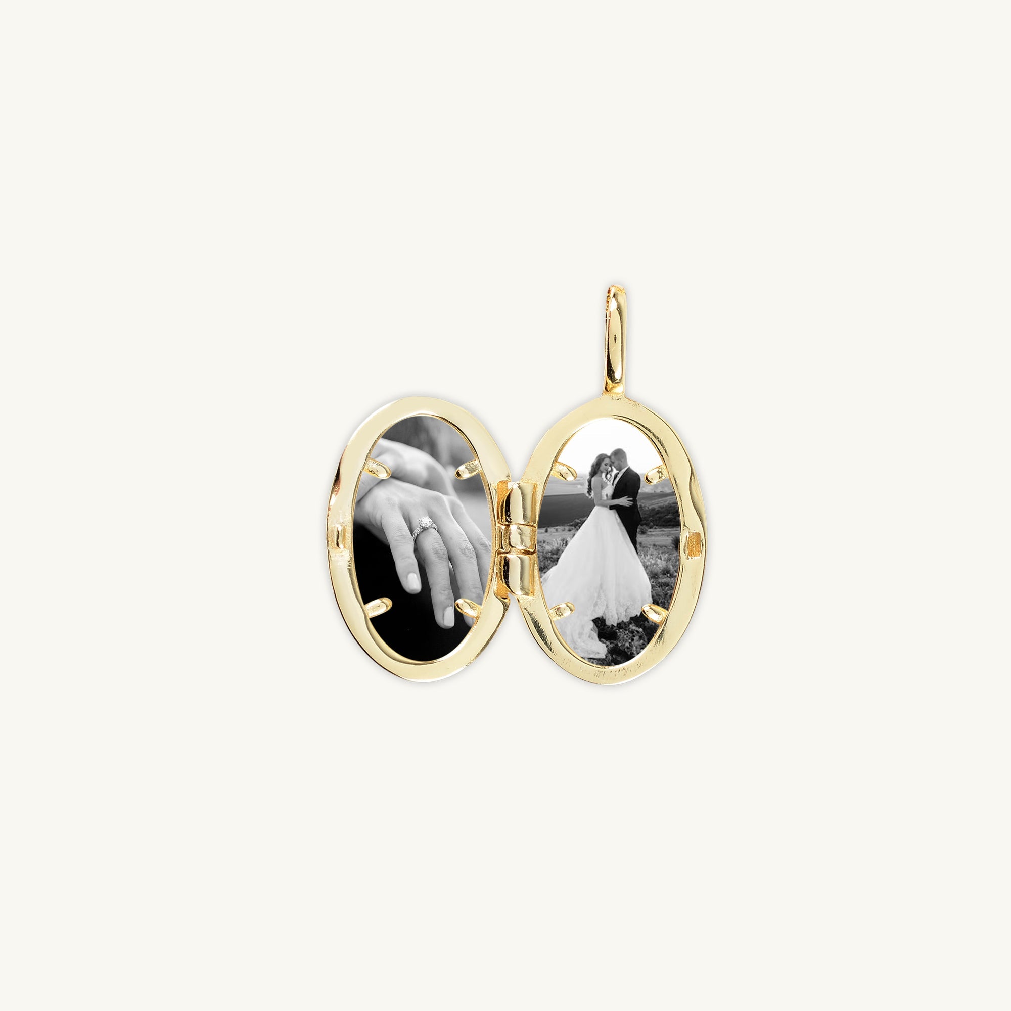 North Star Oval Photo Locket Necklace - Camile & Stone